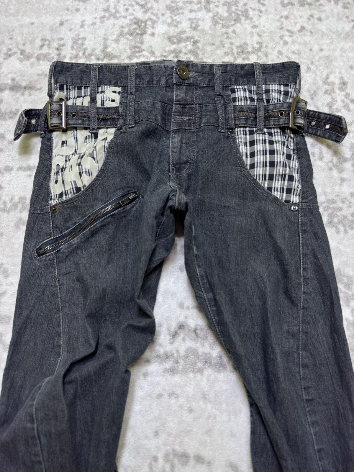 Hysteric Glamour Y2K Bondage Double Waist Buckle Strap Zipper Punk Pants Size US 30 / EU 46 - 3 Thumbnail