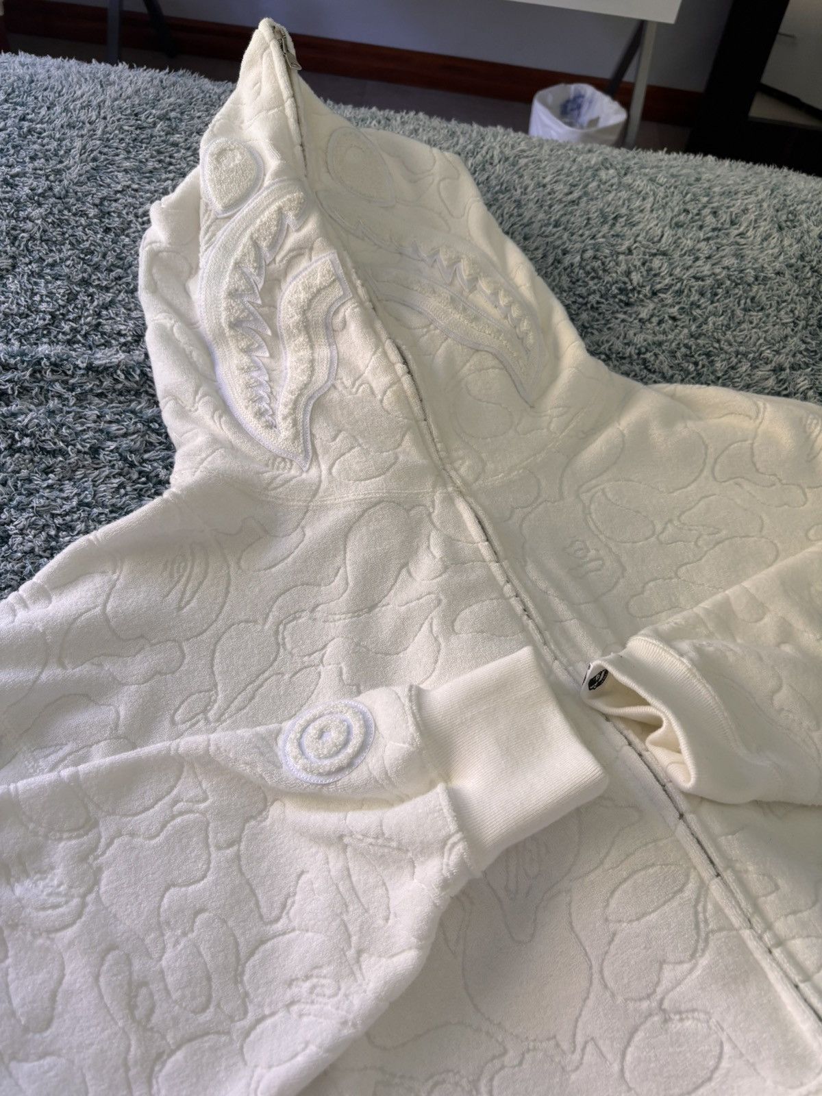 Bape Bape white towel zip up hoodie Size US L / EU 52-54 / 3 - 1 Thumbnail