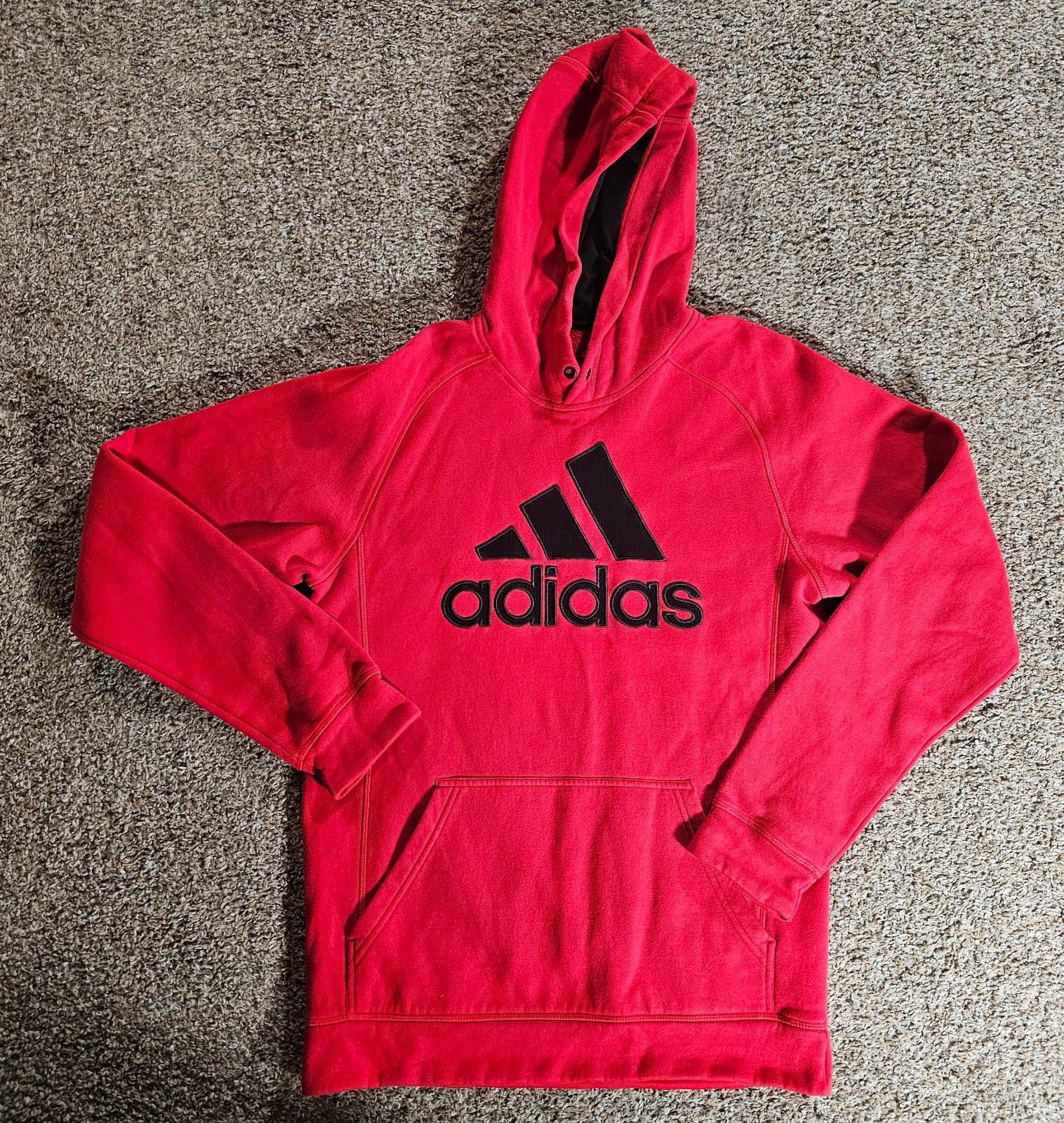 Adidas Adidas Hoodie Mens S Red Logo Graphic Pullover Sweatshirt Size US S / EU 44-46 / 1 - 1 Thumbnail