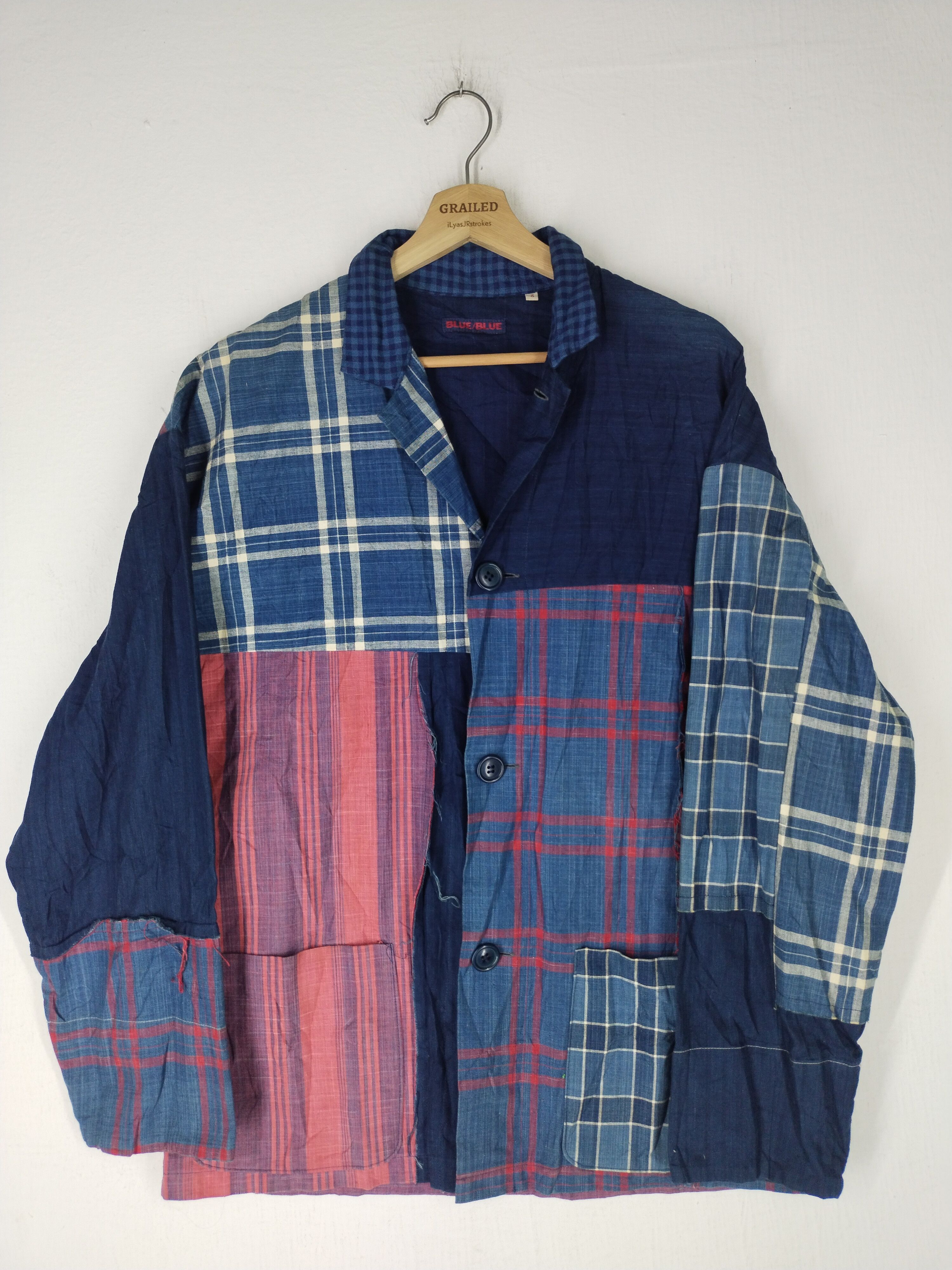 Blue Blue Japan Vintage Blue/Blue Patchwork Jacket Size US M / EU 48-50 / 2 - 2 Thumbnail
