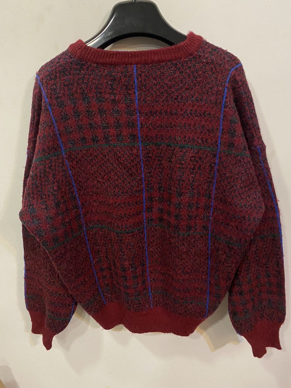 Yves Saint Laurent 90’s Wool YSL Sweater Burgundy Size US M / EU 48-50 / 2 - 5 Thumbnail