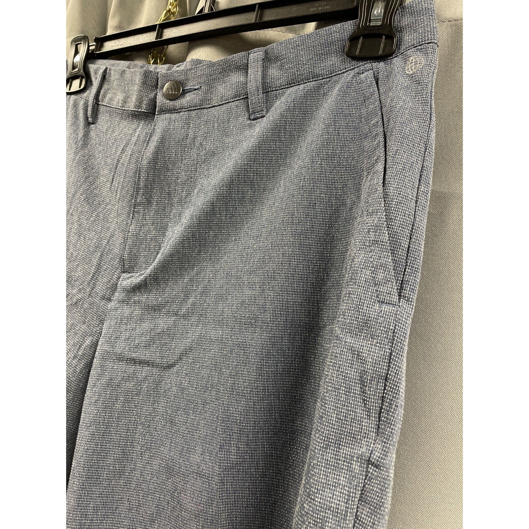 Adidas Adidas Men's Blue Flat Front 4-Pocket Golf Shorts Size 33 SK Size US 33 - 2 Thumbnail