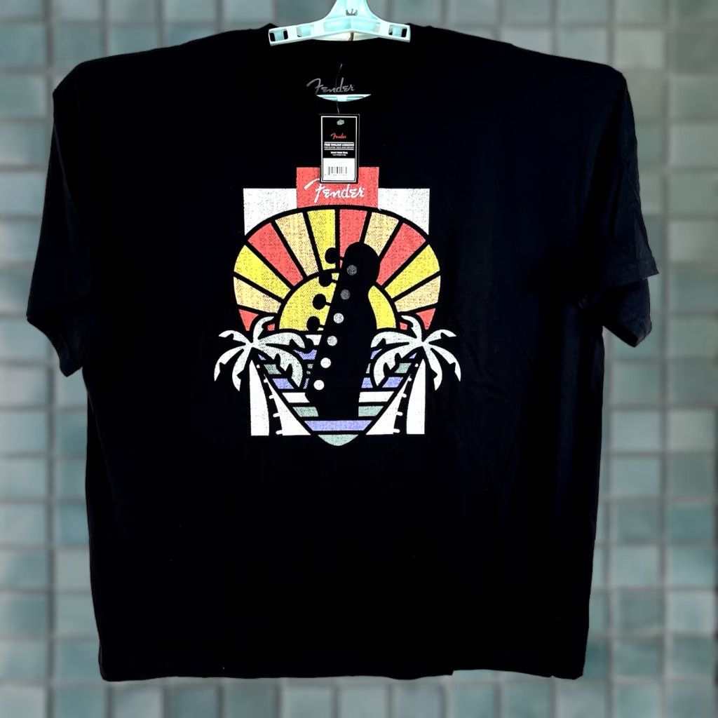 Fender VINTAGE Fender T-Shirt Men’s 2XL Short Sleeve Graphic Cotton Music Guitar Black 2020s Size US XXL / EU 58 / 5 - 1 Thumbnail
