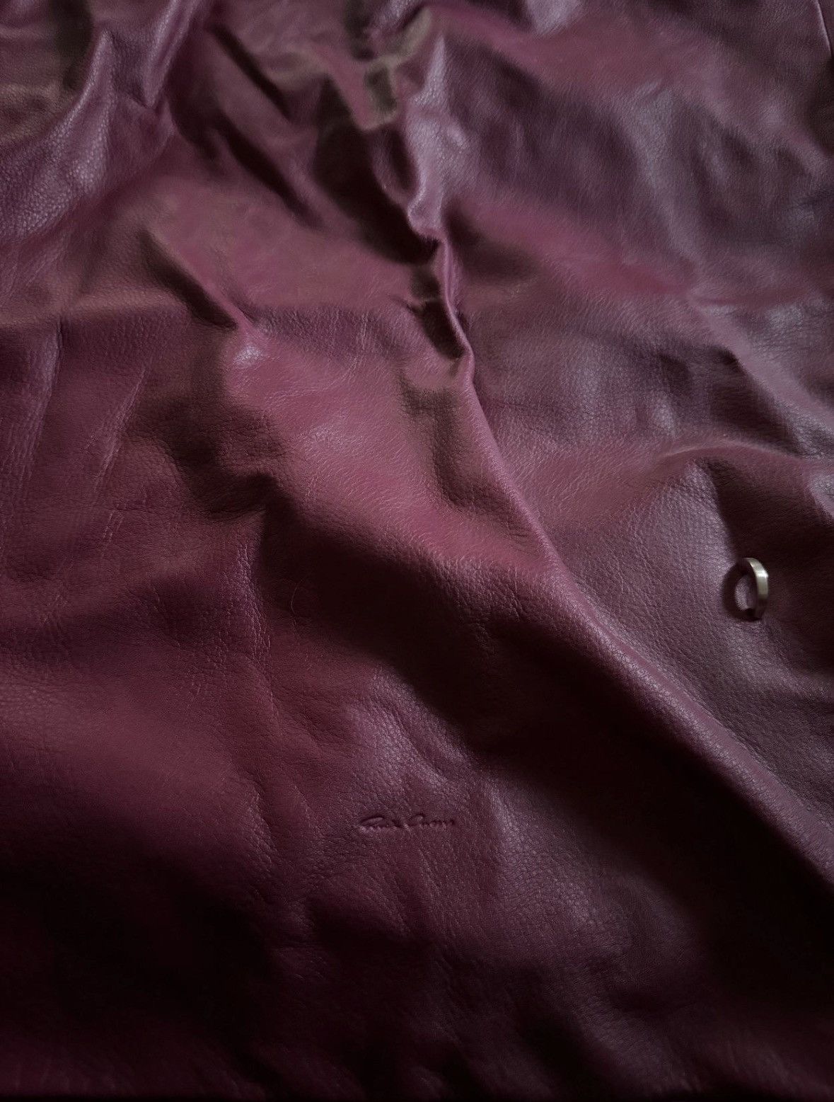 Rick Owens Rick Owens Fuchsia Leather Drawstring Bag Size ONE SIZE - 3 Thumbnail