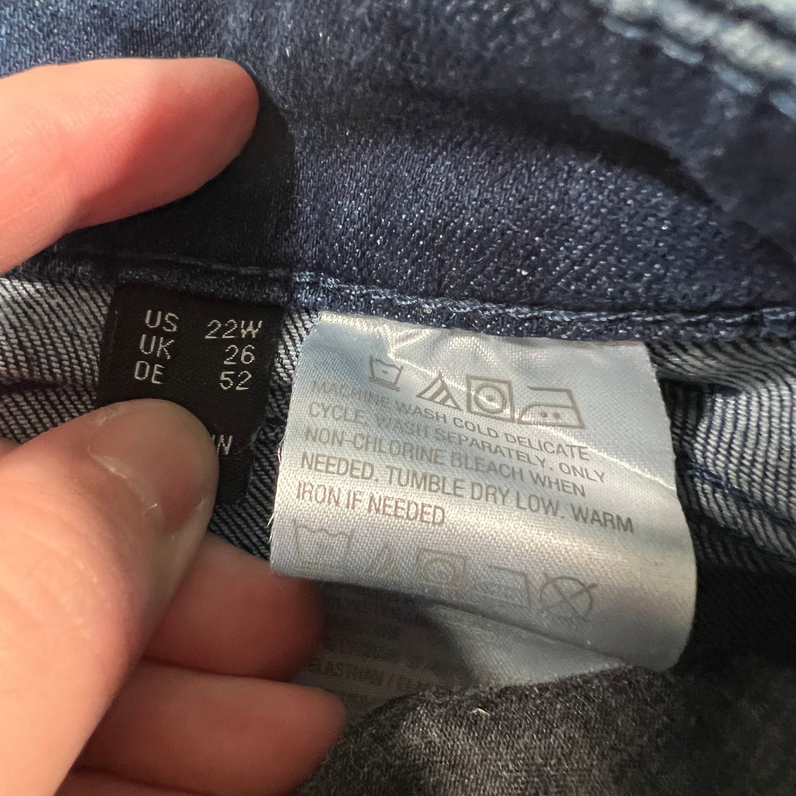 Other Susan Graver Stretch Denim Jean with Dip Dye Detail Bleached Size 22" - 9 Thumbnail