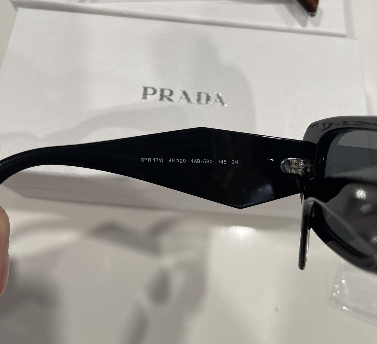 Prada × Vintage NEW Prada Sunglasses Rectangular Pete Davidson Kardashian Size ONE SIZE - 3 Thumbnail
