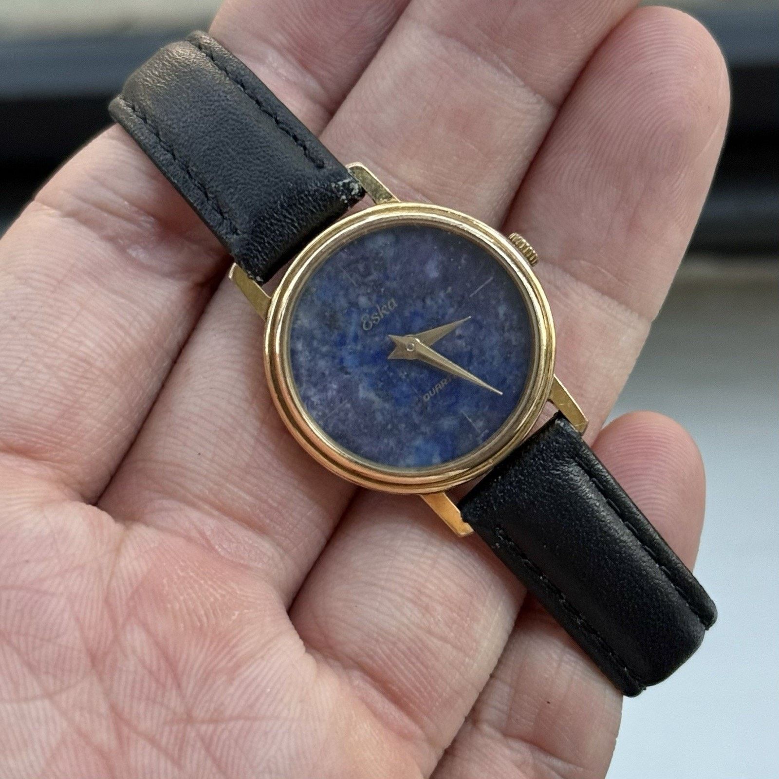 Vintage Vintage Eska Quartz Gold Plated Watch Lapis Lazuli Ladies 24 Size ONE SIZE - 4 Thumbnail