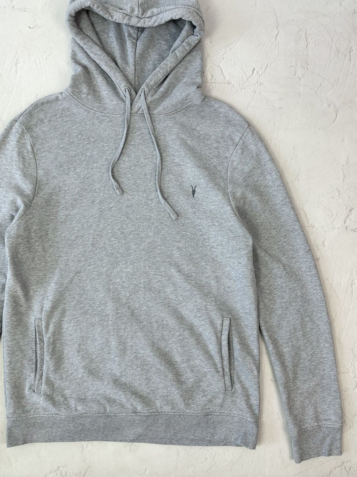Allsaints Allsaints Raven Grey Logo Hoodie Size US L / EU 52-54 / 3 - 3 Thumbnail