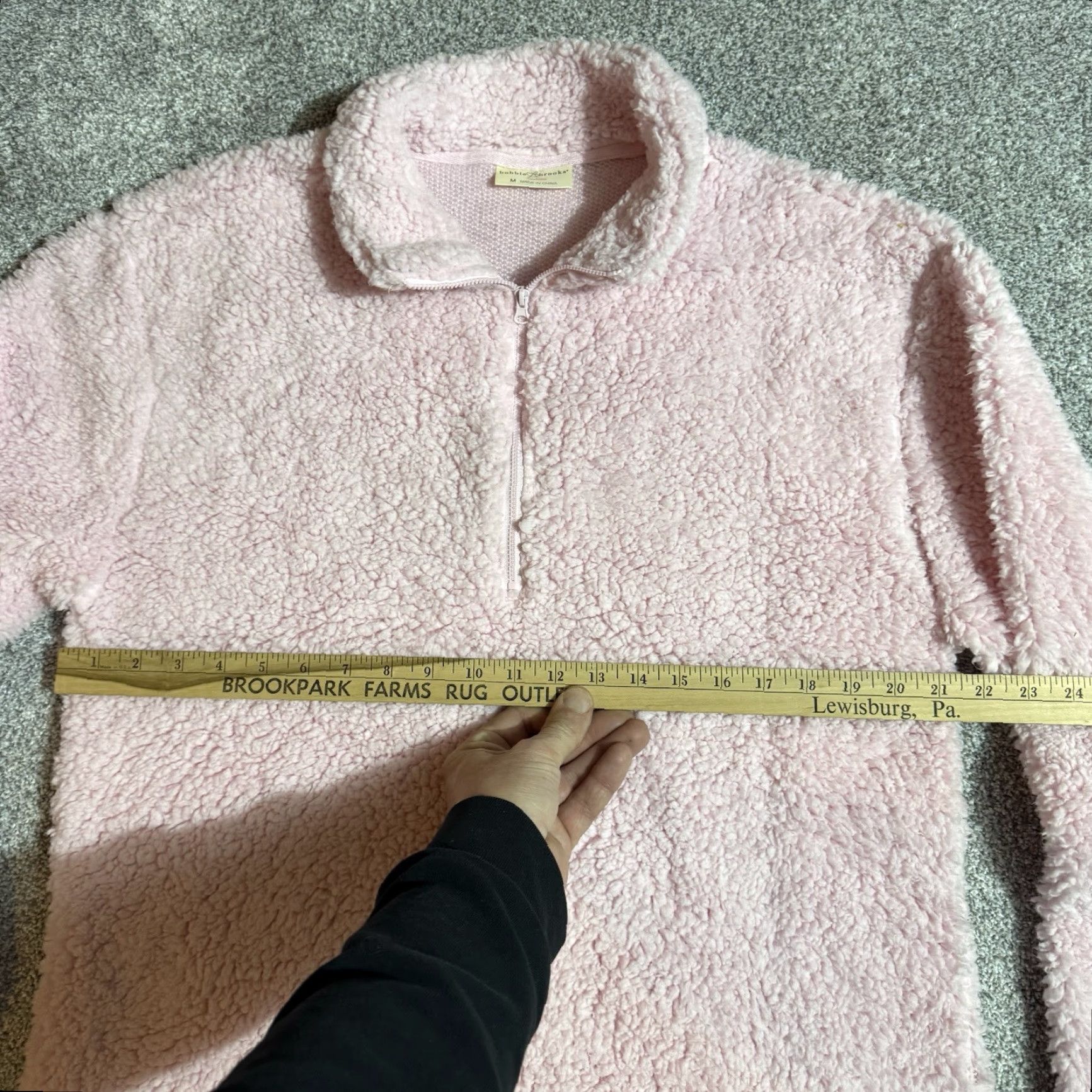 Vintage Bobbie Brookes Sherpa Fleece Jacket Womens Medium 1/4 Zip Cozy Warm Soft Plush Size M / US 6-8 / IT 42-44 - 3 Thumbnail