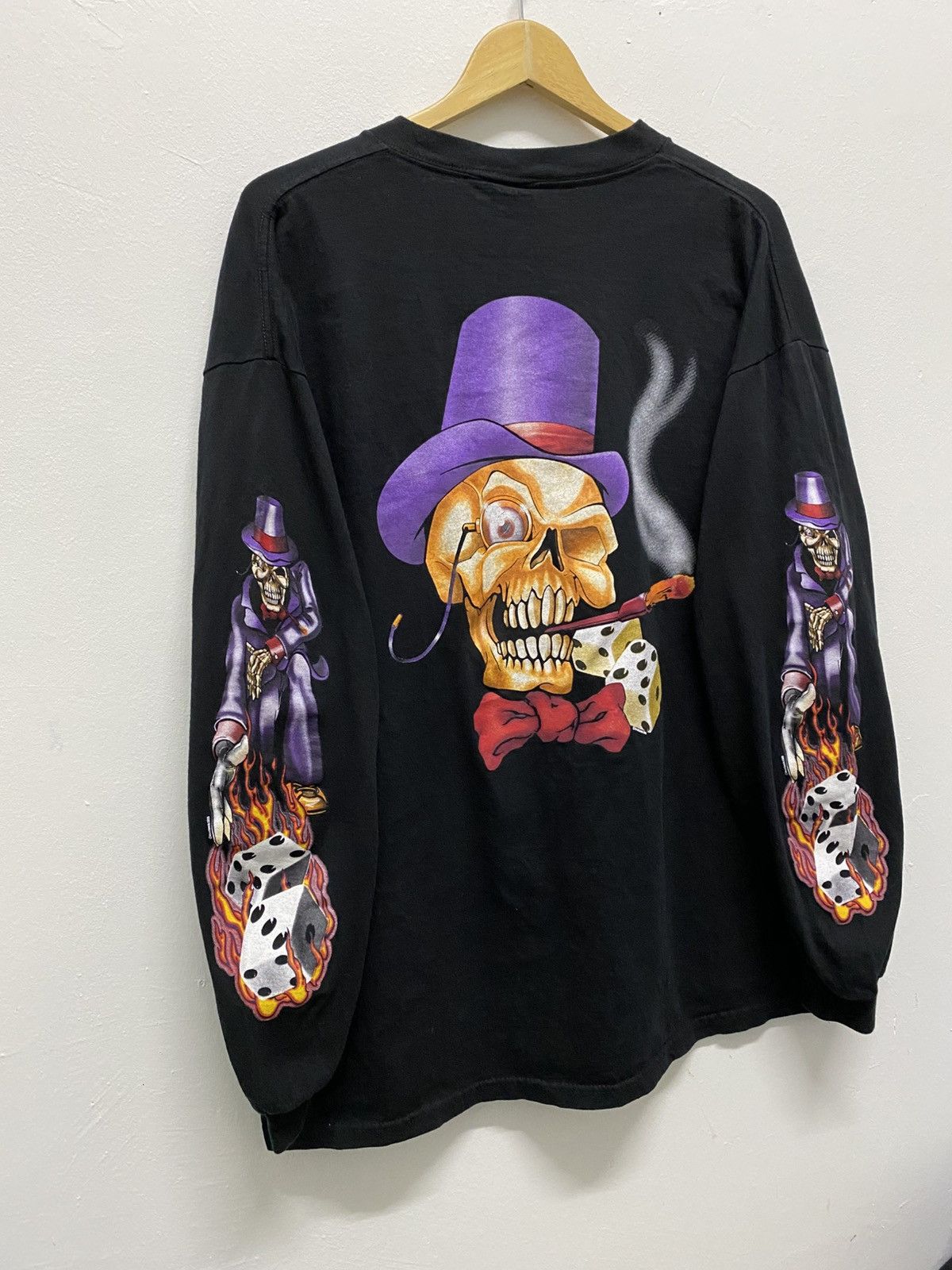 JNCO Vintage Skull Like Jnco Design Long Sleeve Flame Copyrights Size US L / EU 52-54 / 3 - 1 Thumbnail