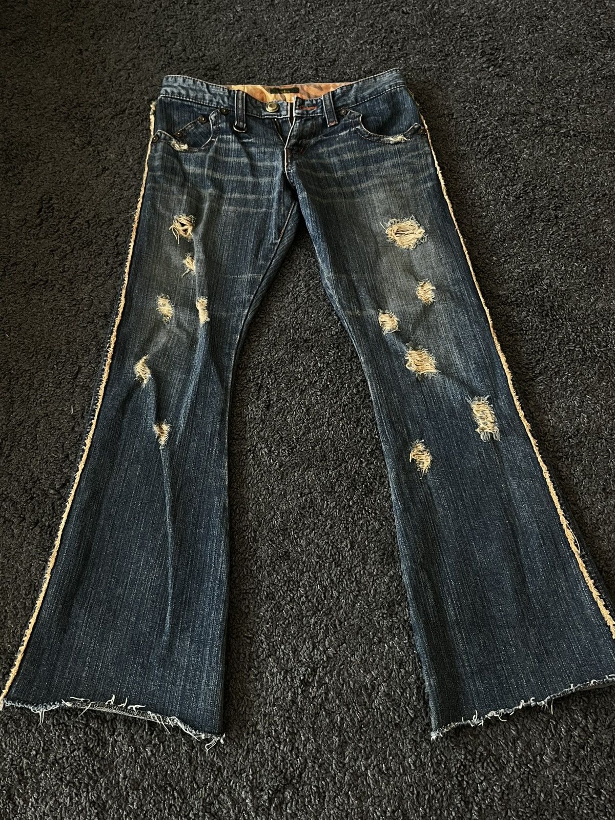 Obelisk Obelisk SS06 mudwashed fringe denim Size US 27 - 1 Thumbnail