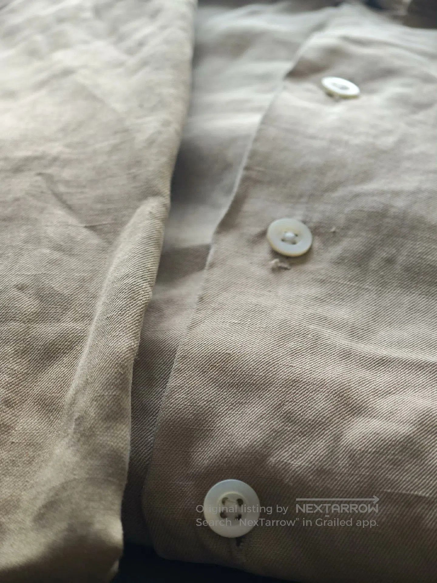 Polo Ralph Lauren RL Polo Khaki Linen Short Sleeve Shirt. Size US M / EU 48-50 / 2 - 5 Thumbnail