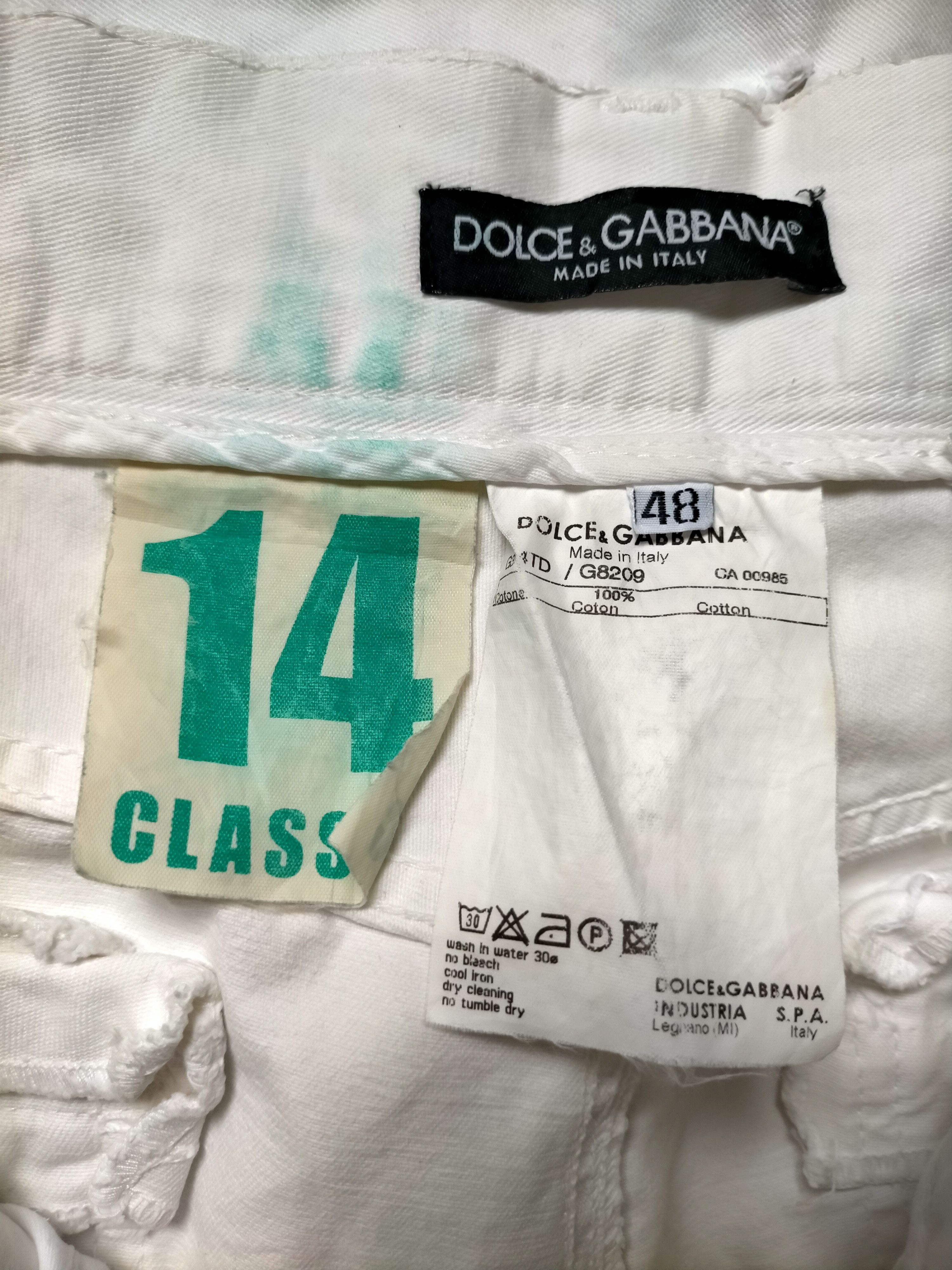 Dolce & Gabbana Dolce&Gabbana White Ripped Jeans 2005 Zipped Denim Size US 34 / EU 50 - 24 Thumbnail