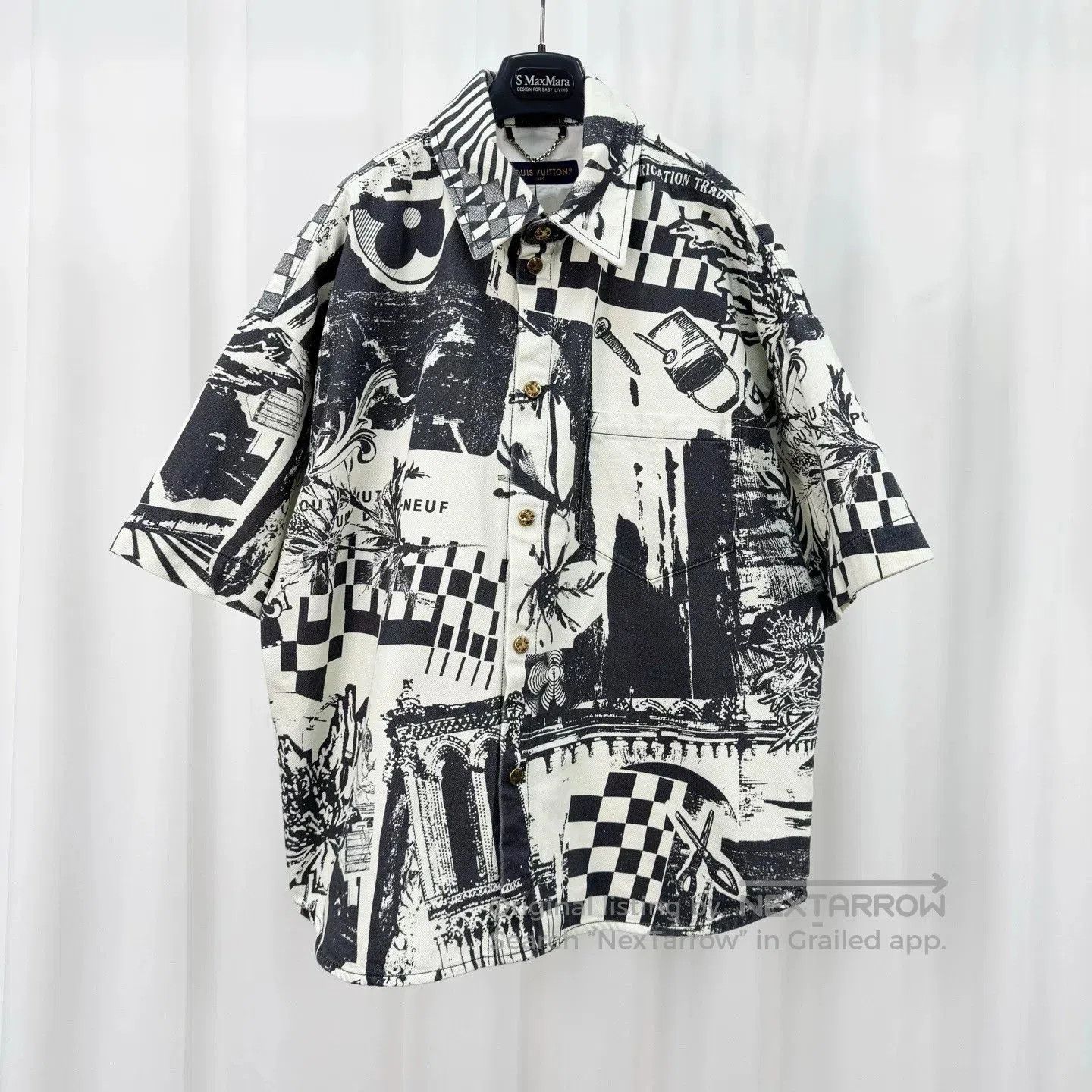 Louis Vuitton louis vuitton printed denim short sleeve shirt. Size US XL / EU 56 / 4 - 1 Thumbnail