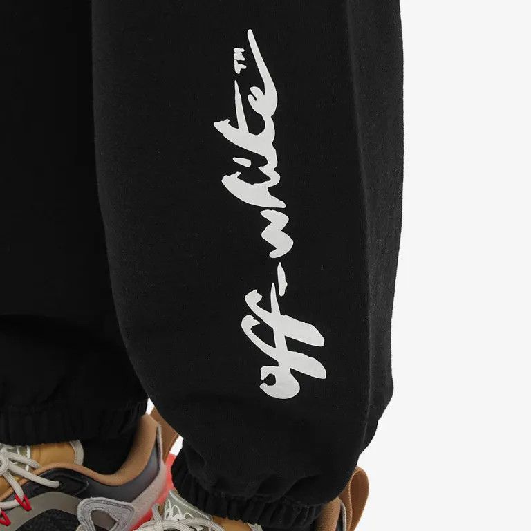 Off-White o1gr1nt0425 Painter Logo Cuffed Sweatpant in Black Size 27" / US 4 / IT 40 - 5 Thumbnail