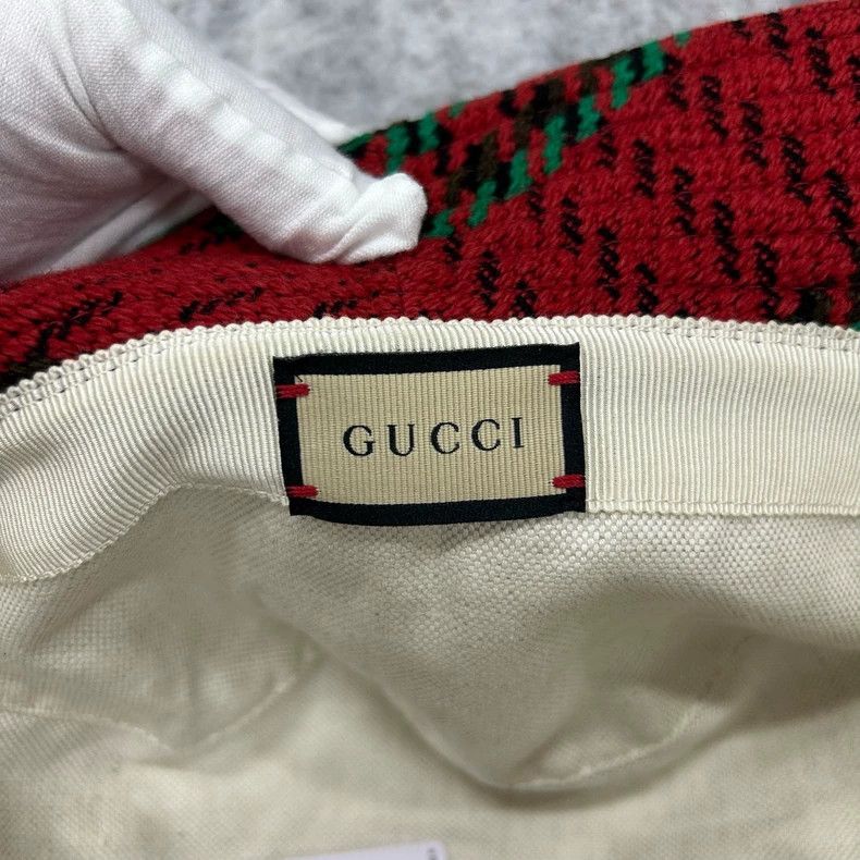 Gucci Gucci Wool knitting double G New Year's color-matched chec Size ONE SIZE - 5 Thumbnail