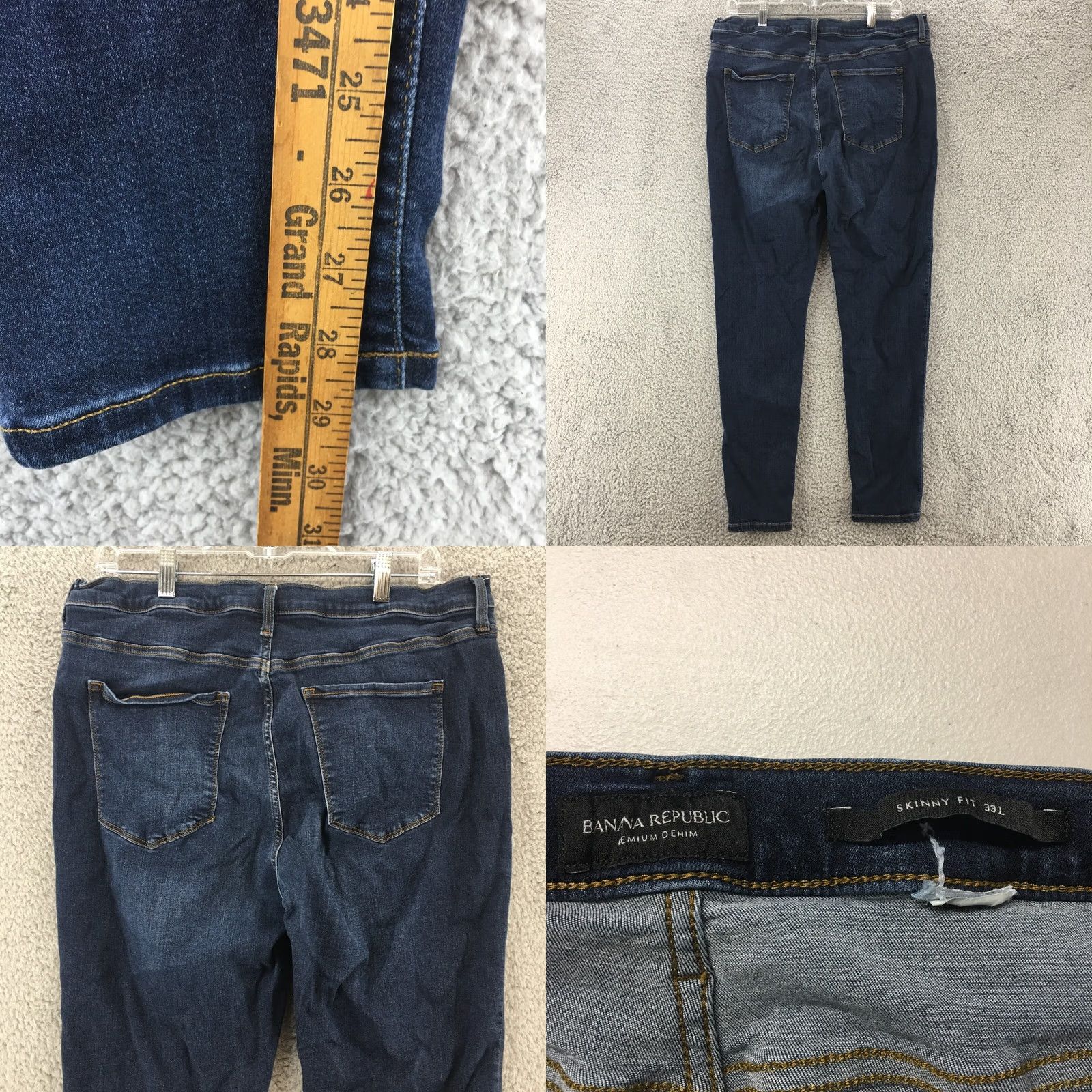 Banana Republic Banana Republic Jeans Womens 33L Blue Medium Wash Denim High Rise Zip Skinny Fit 5-Pocket Size 24" / US 00 / IT 34 - 8 Thumbnail