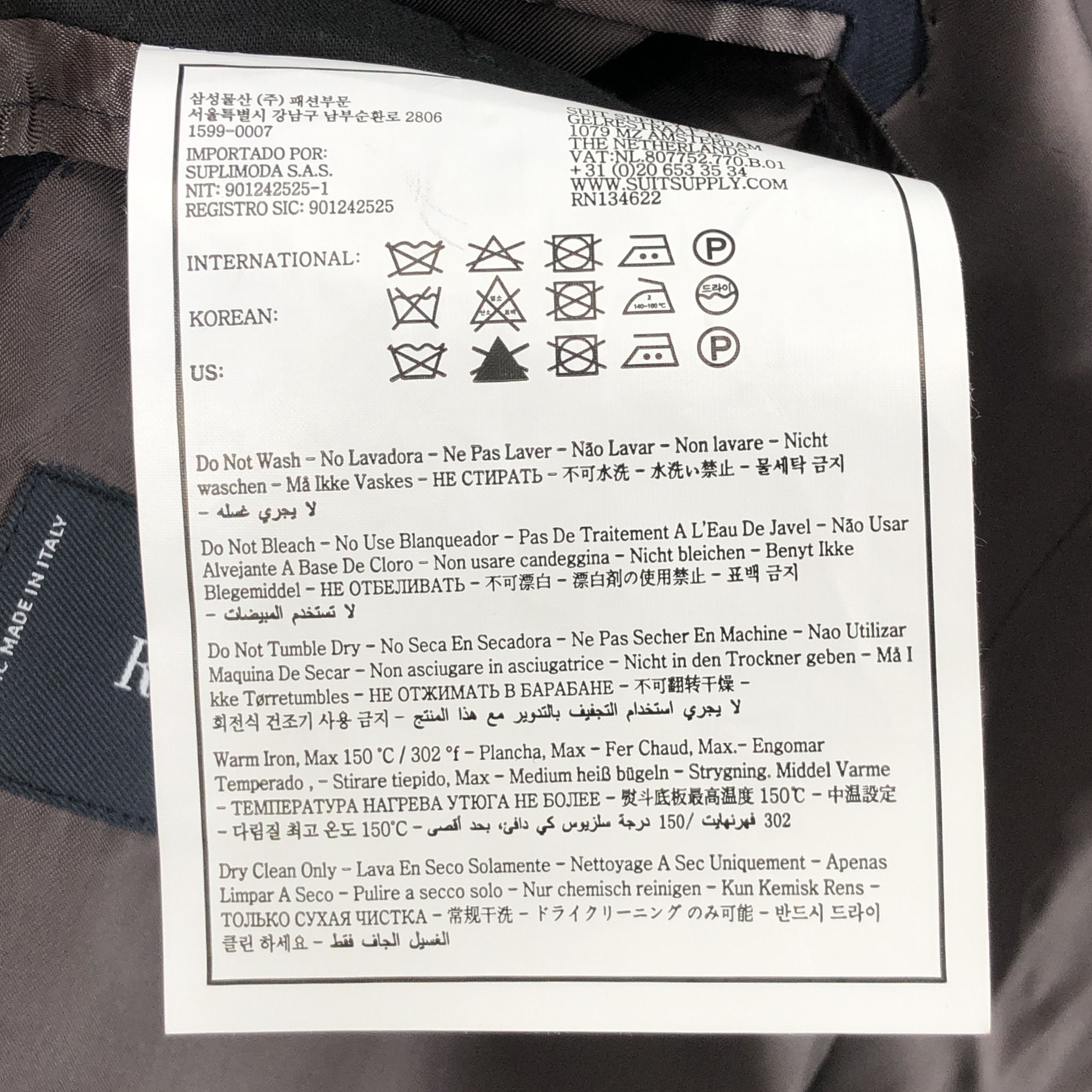 Suitsupply Napoli Single Breasted Wool Blazer Size EU:54; UK:44; US:44R Size 44R - 10 Thumbnail
