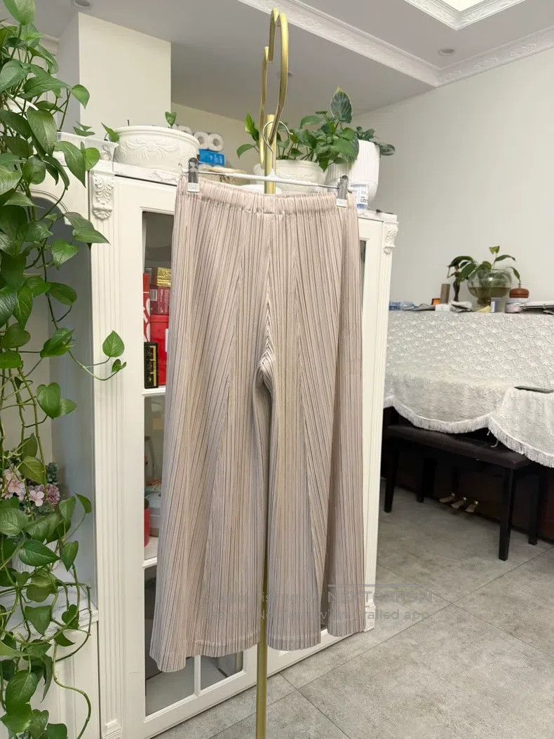 Issey Miyake Issey Miyake Beige Wide - Leg Pants Size 31" - 6 Thumbnail