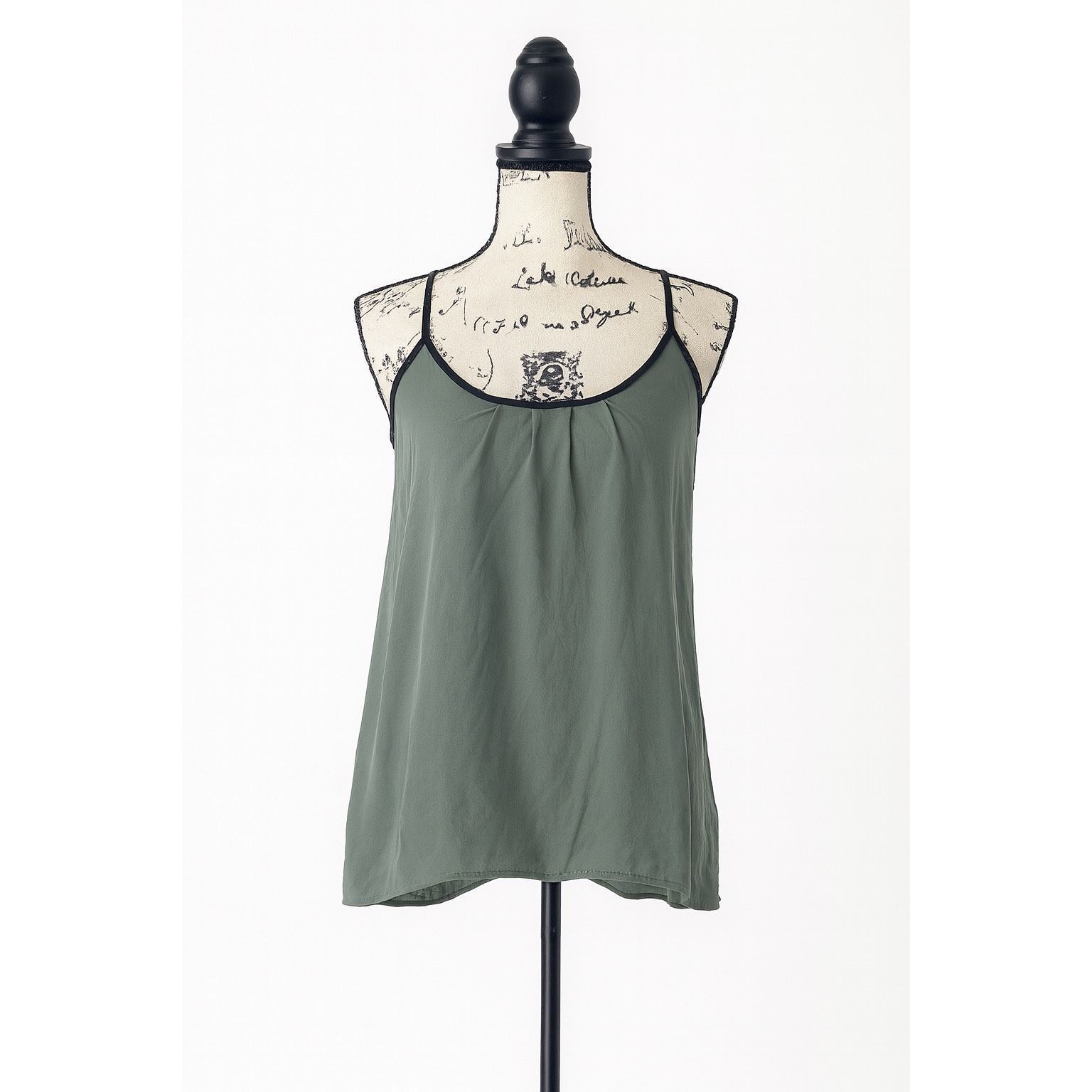 Other Ro & De Women’s Green Black Racerback Tank Top Small Lightwe Size S / US 4 / IT 40 - 1 Thumbnail