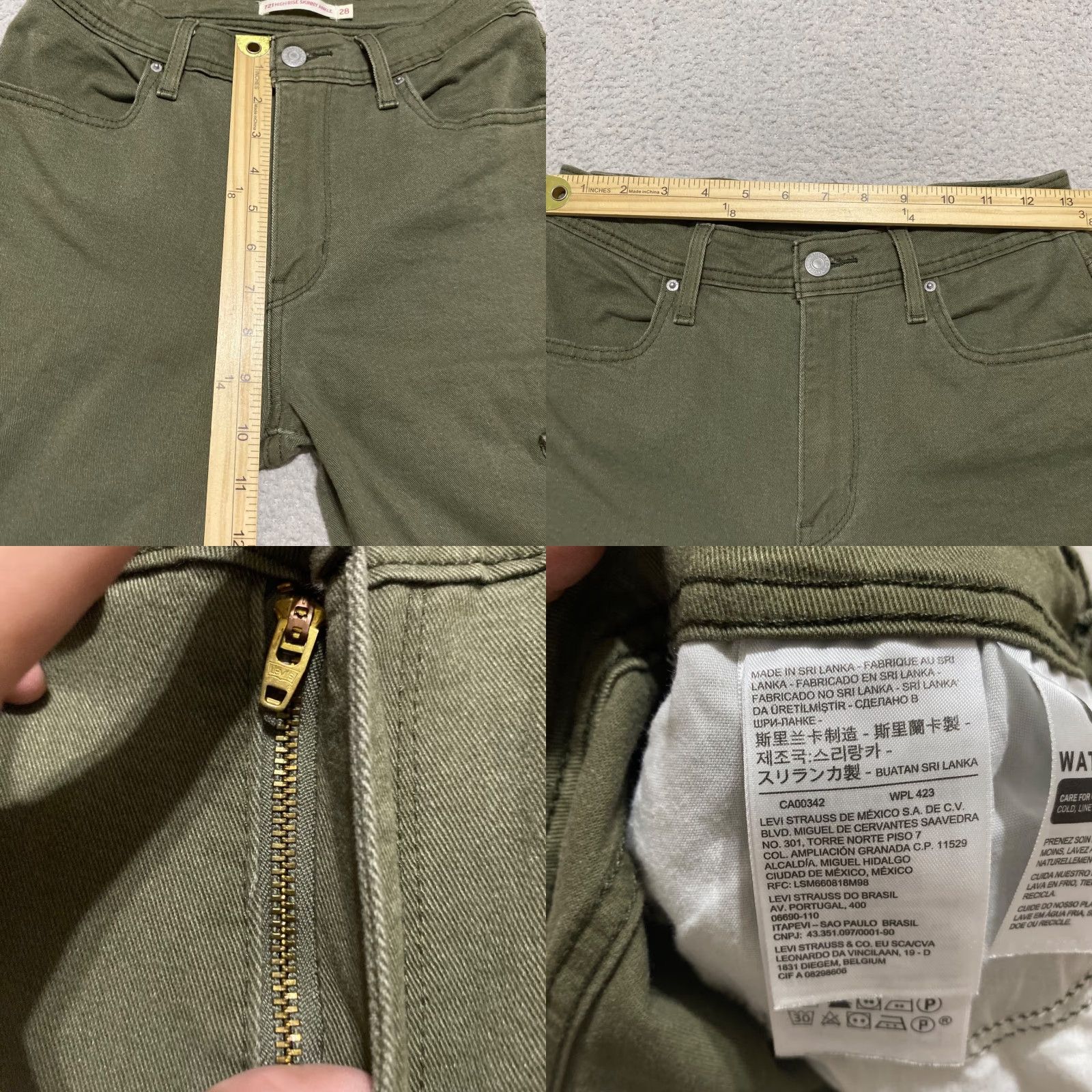 Levi's Levi's 721 Jeans Women's Green Denim High Rise Skinny 28 Regular 5-Pocket Design Jeans Mens? Size 28" / US 6 / IT 42 - 8 Thumbnail