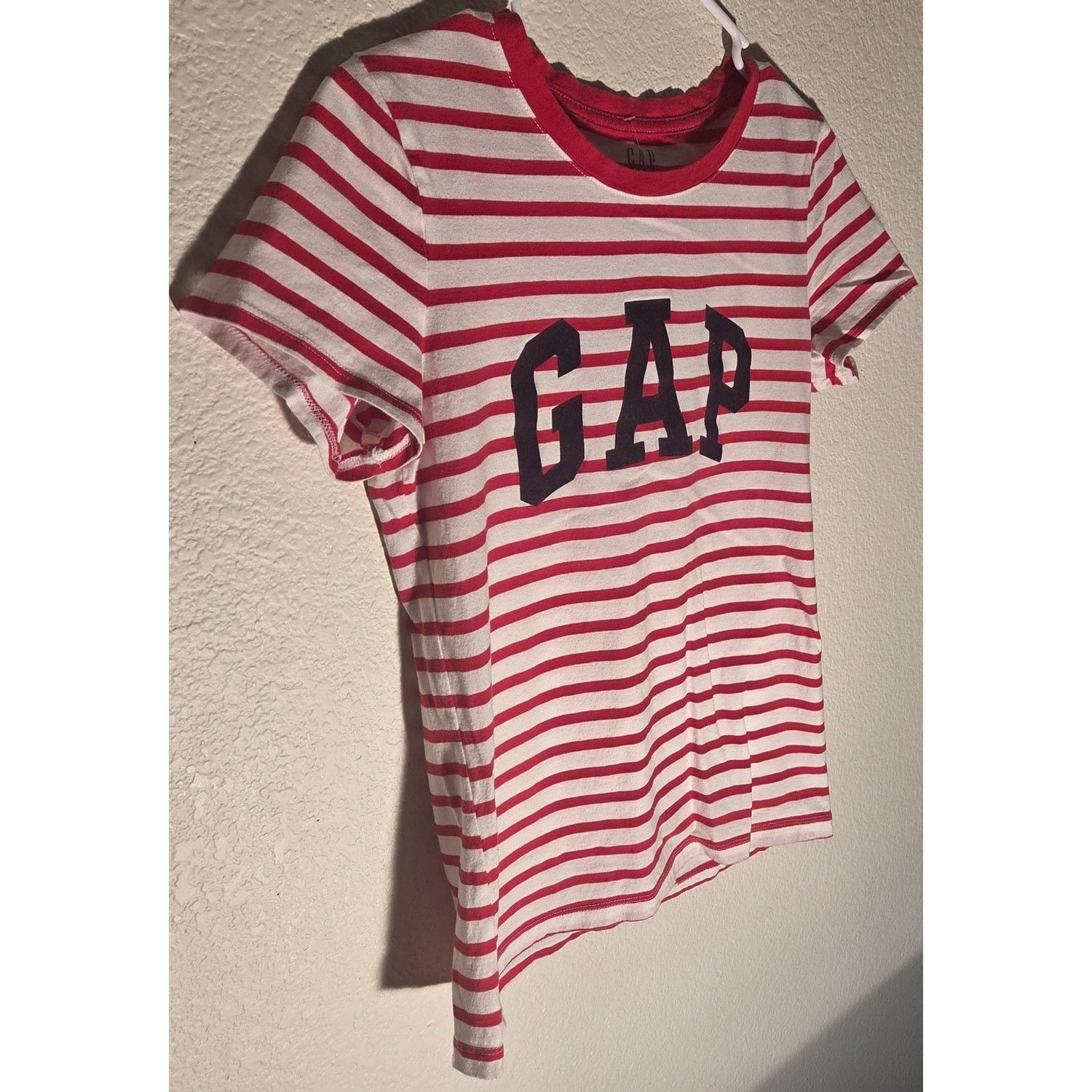 Gap Gap Women's Small White and Red Striped T-Shirt Size S / US 4 / IT 40 - 3 Thumbnail