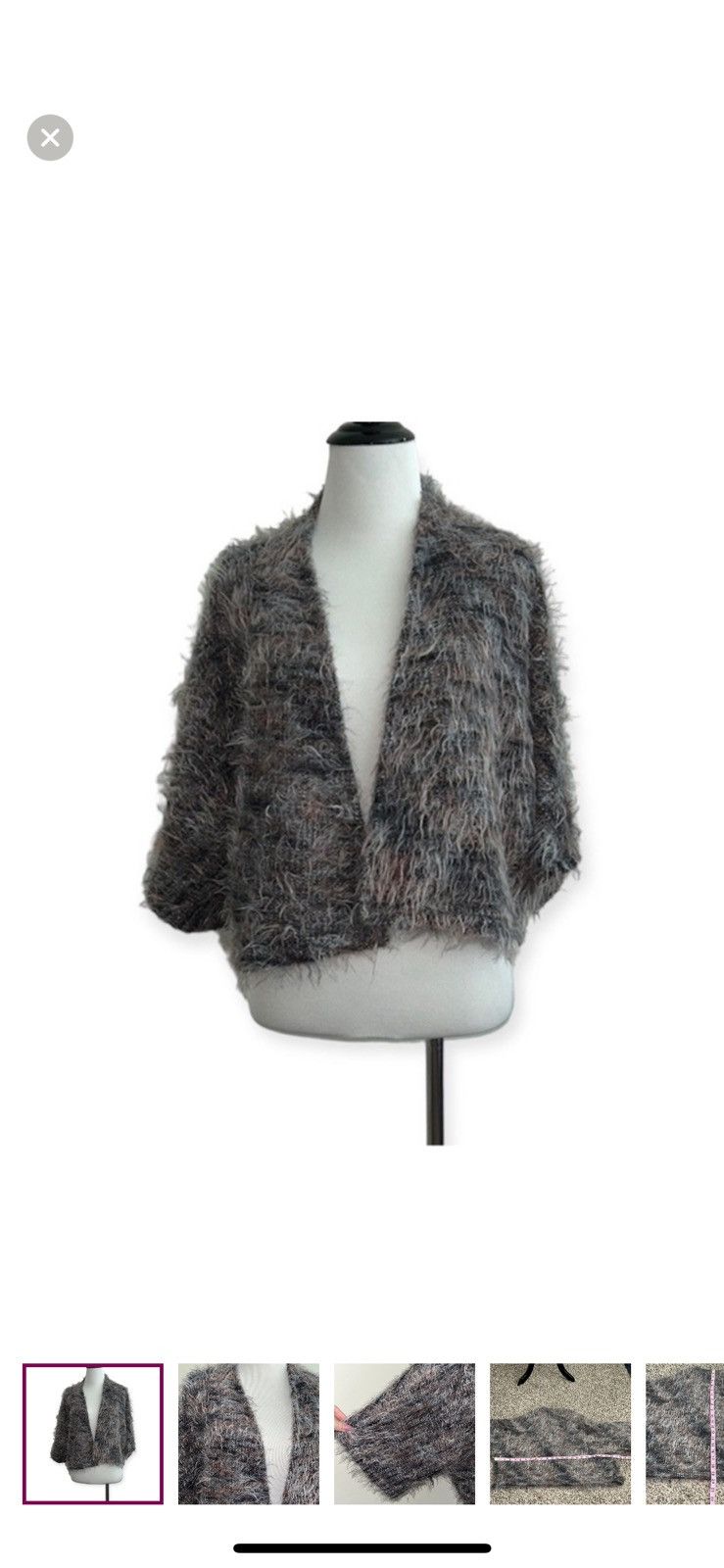 Bryn Walker Bryn walker small fuzzy short sleeved cardigan Size S / US 4 / IT 40 - 1 Thumbnail