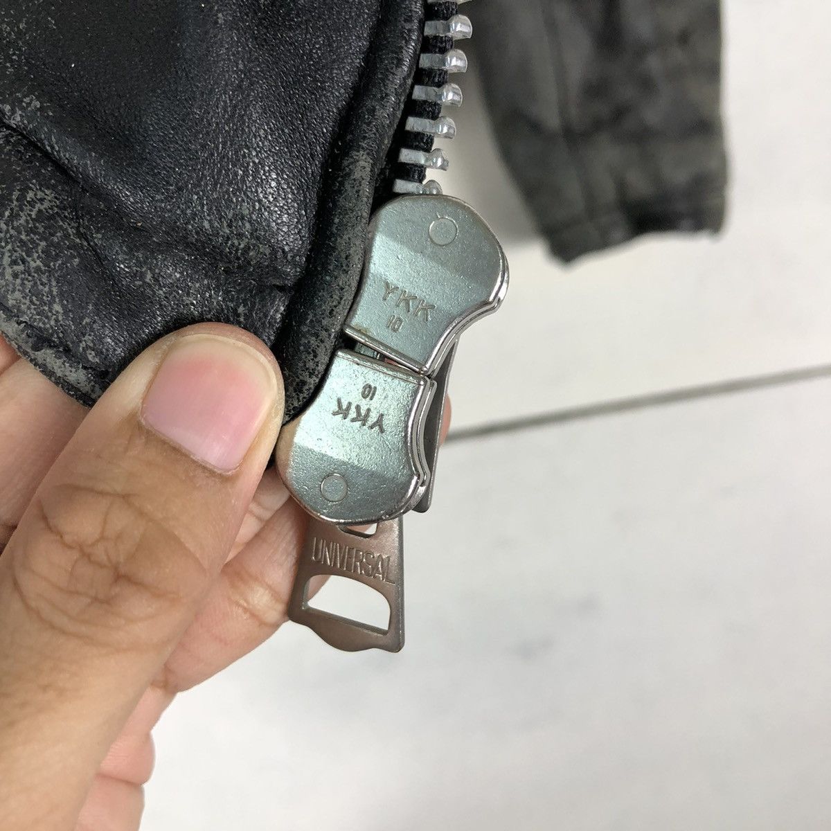 Genuine Leather 🔥VINTAGE FLY LEATHER JACKET CAFE RACER DOUBLE BREAST Size US S / EU 44-46 / 1 - 17 Thumbnail