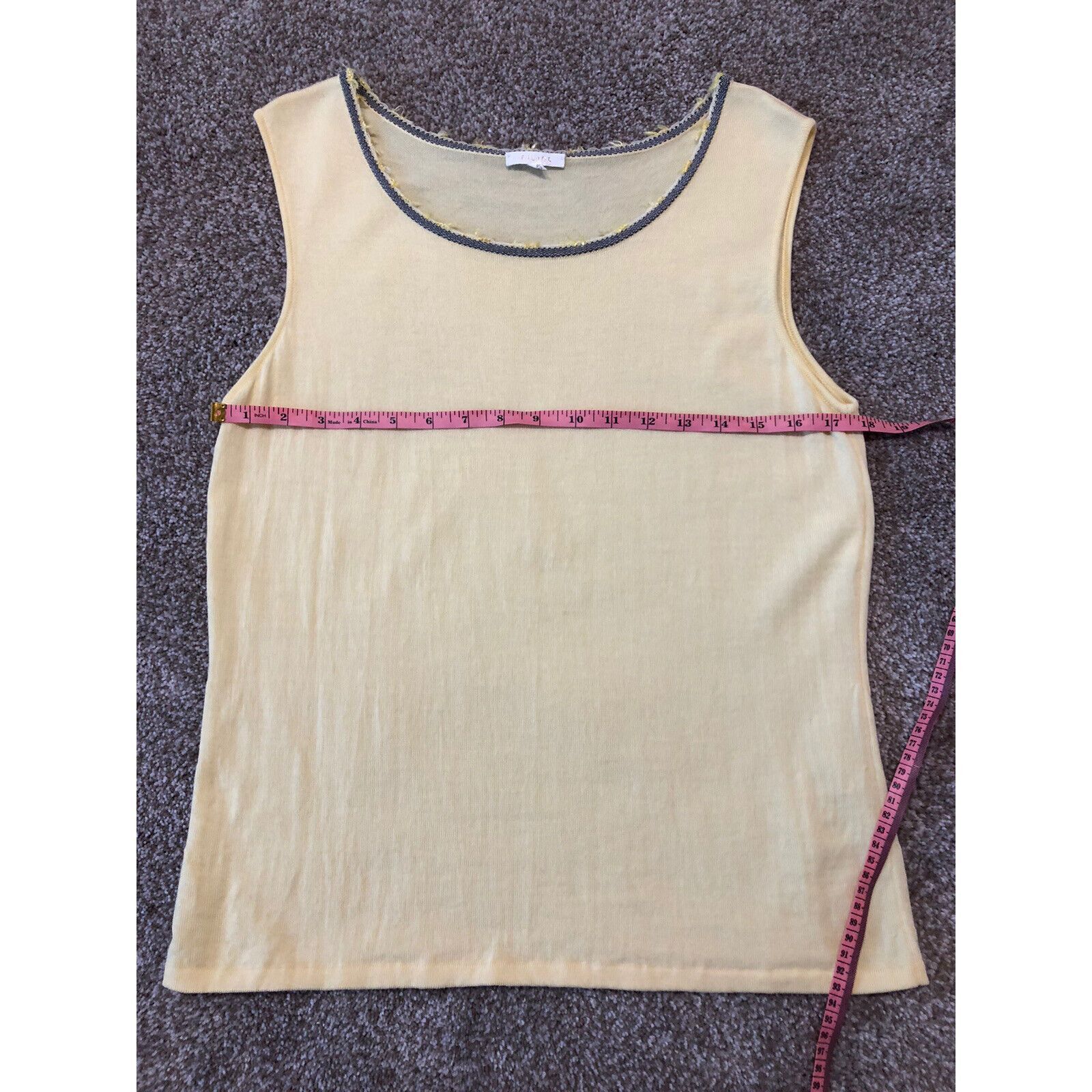 Escada Escada Top Sweater Tank Thin Knit Sleeveless Yellow Wool Siz Size M / US 6-8 / IT 42-44 - 9 Thumbnail