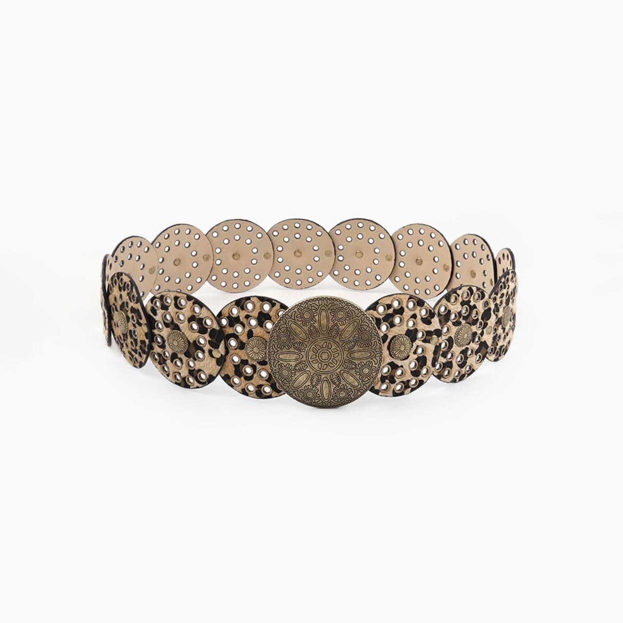 Japanese Brand Vintage Style Oversized Animal Print Disc Belt Size ONE SIZE - 3 Thumbnail