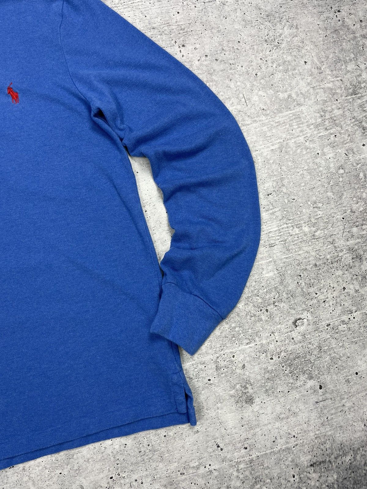 Polo Ralph Lauren × Vintage Vintage Polo Ralph Lauren Blue Polo Longsleeve Sweatshirt Size US S / EU 44-46 / 1 - 6 Thumbnail