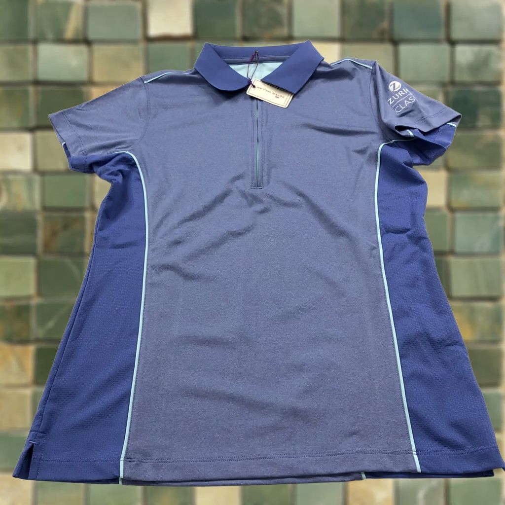 Peter Millar Peter Millar Polo Shirt 1/4 Zip UPF 50+ Purple Women's Zurich Classic Golf Polo Size ONE SIZE - 1 Thumbnail