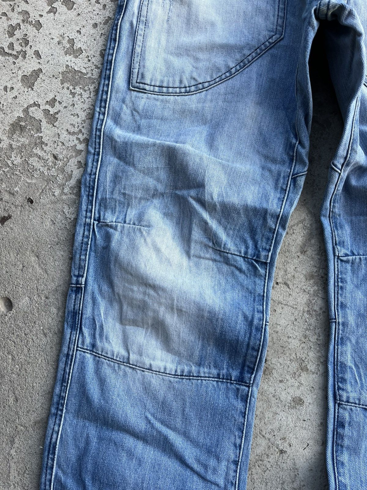 If Six Was Nine × Japanese Brand × Le Grande Bleu (L.G.B.) Jeans Dirty Pants Faded Crash Denim Thrashed Y2K Distressed Size US 34 / EU 50 - 6 Thumbnail