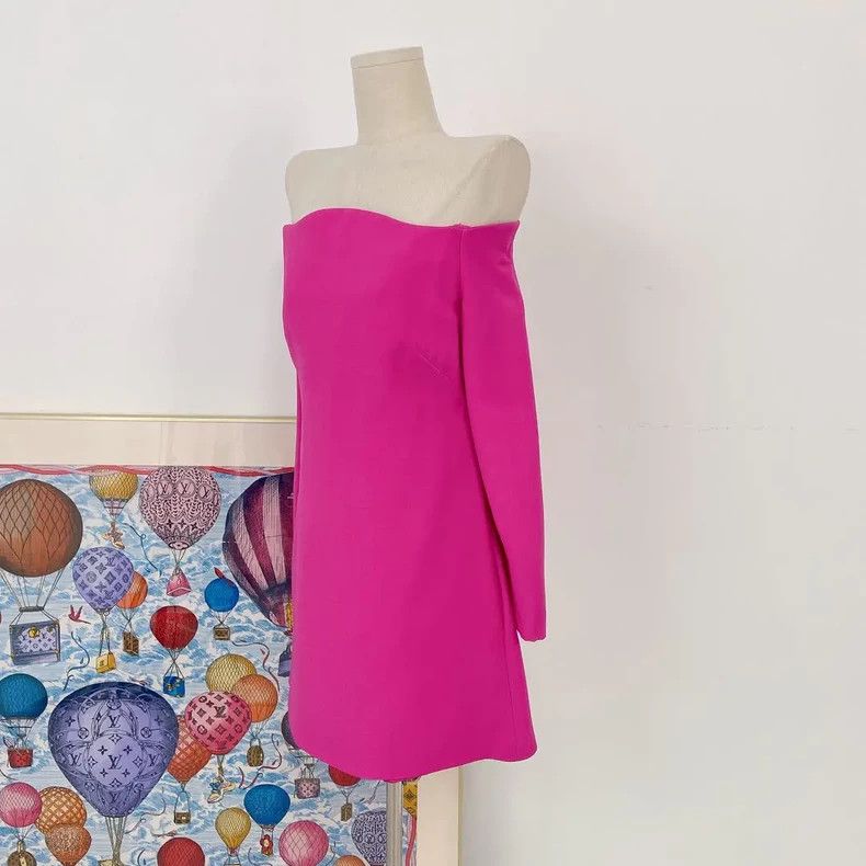 Valentino Valentino Pink one-shoulder dress Size S / US 4 / IT 40 - 4 Thumbnail