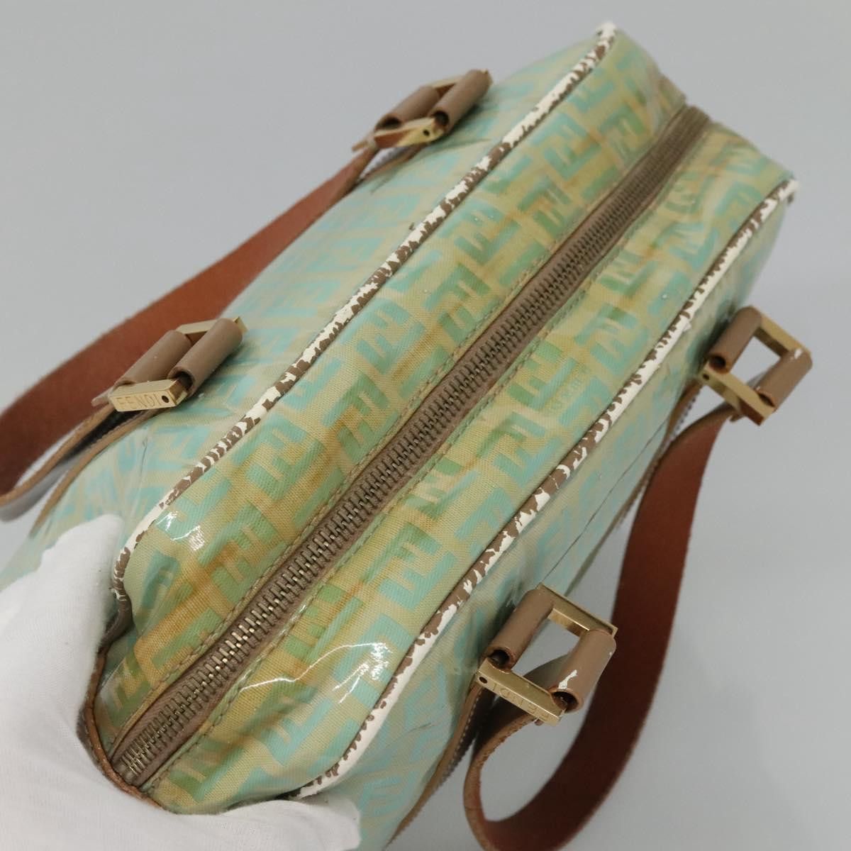 Fendi FENDI Zucchino Canvas Hand Bag Coated Canvas Peppermint Gold Size ONE SIZE - 6 Thumbnail