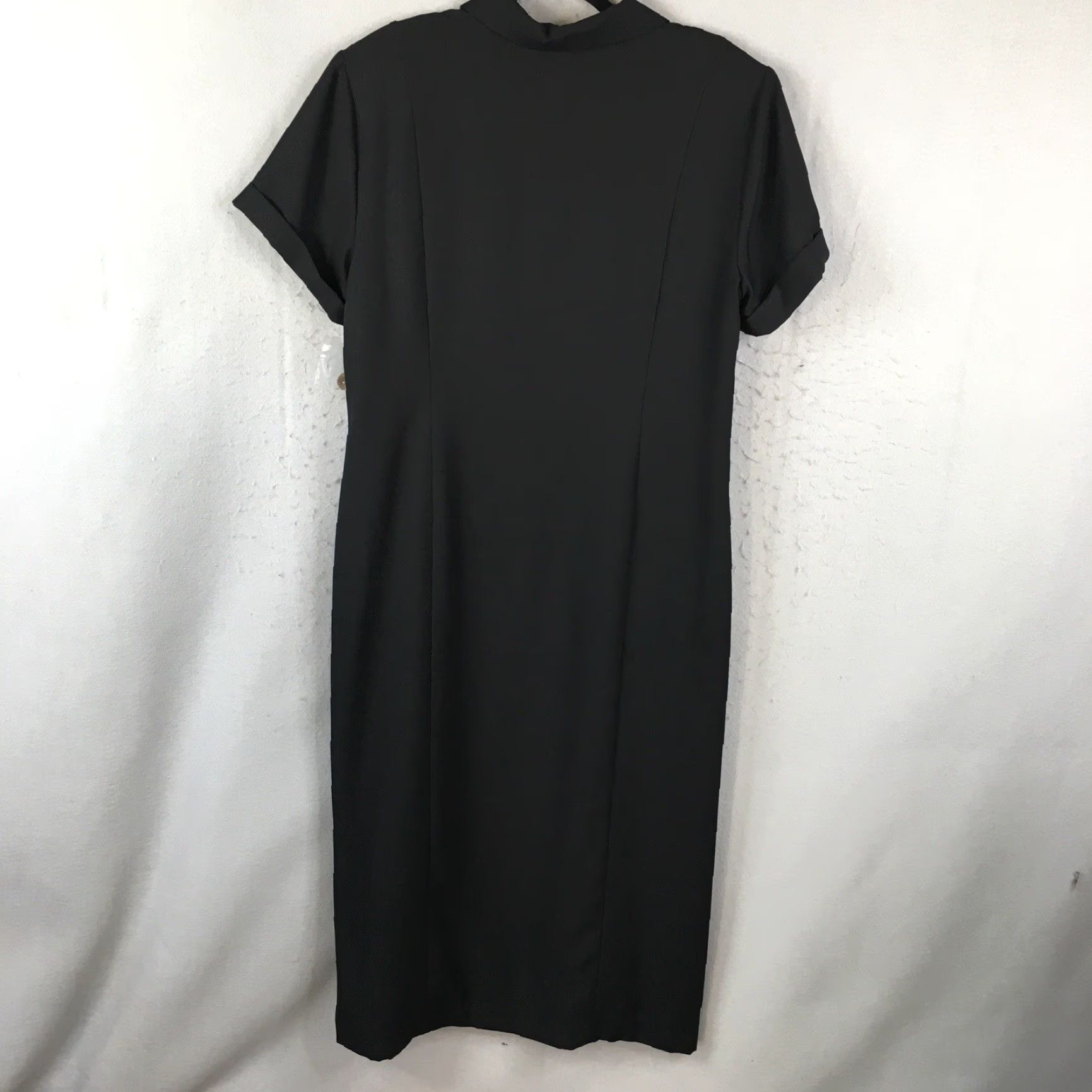 Vintage VINTAGE Mosaic Maxi Dress Womens 16 Black Shell Button Front Career Office Classic NEW Dress Size XXL / US 16-18 / IT 52-54 - 2 Thumbnail