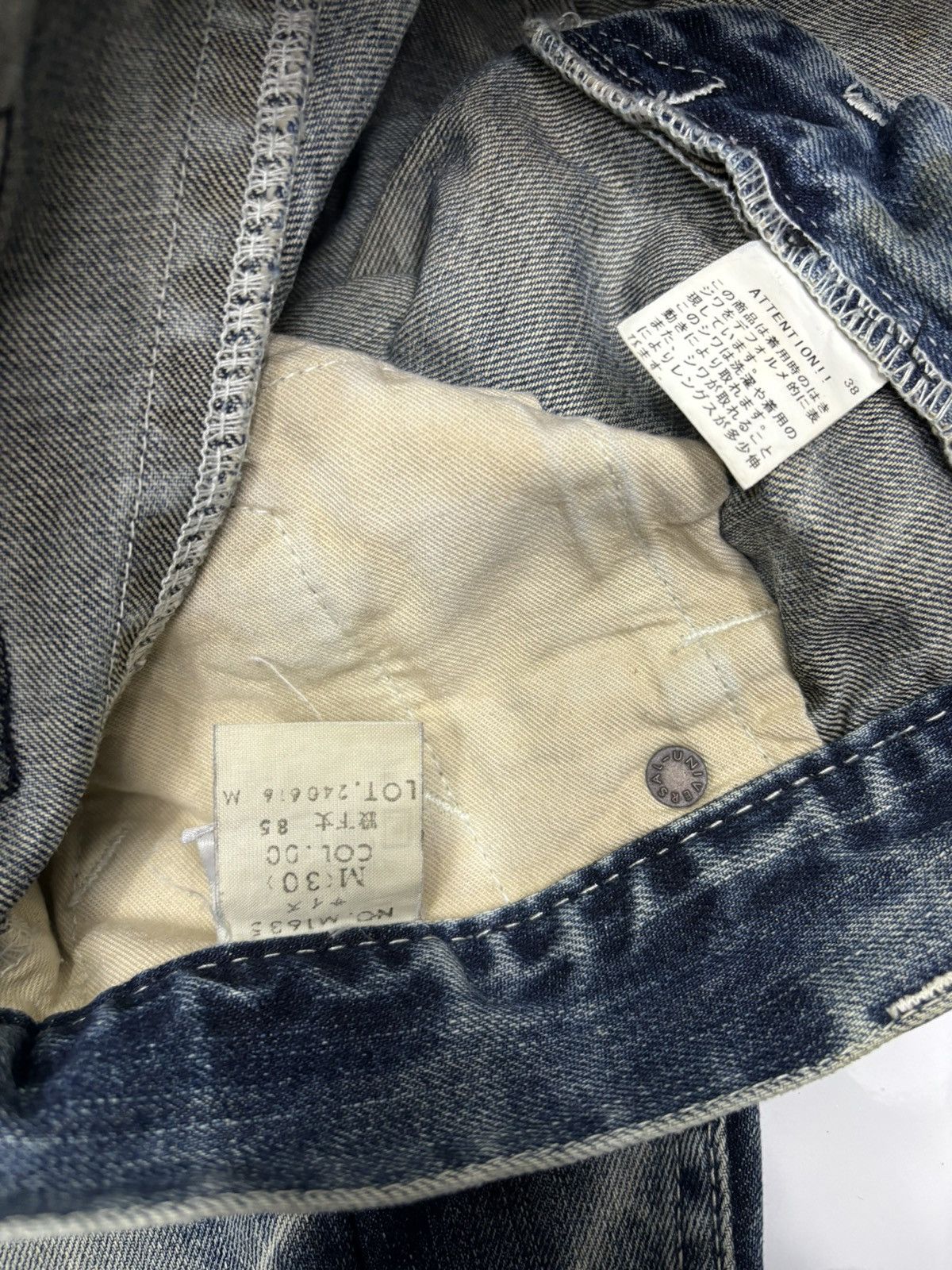 Hysteric Glamour 🔥HYSTERIC GLAMOUR STYLE BLUE WAY WHISKER FLARED JEANS RIP Size US 32 / EU 48 - 13 Thumbnail