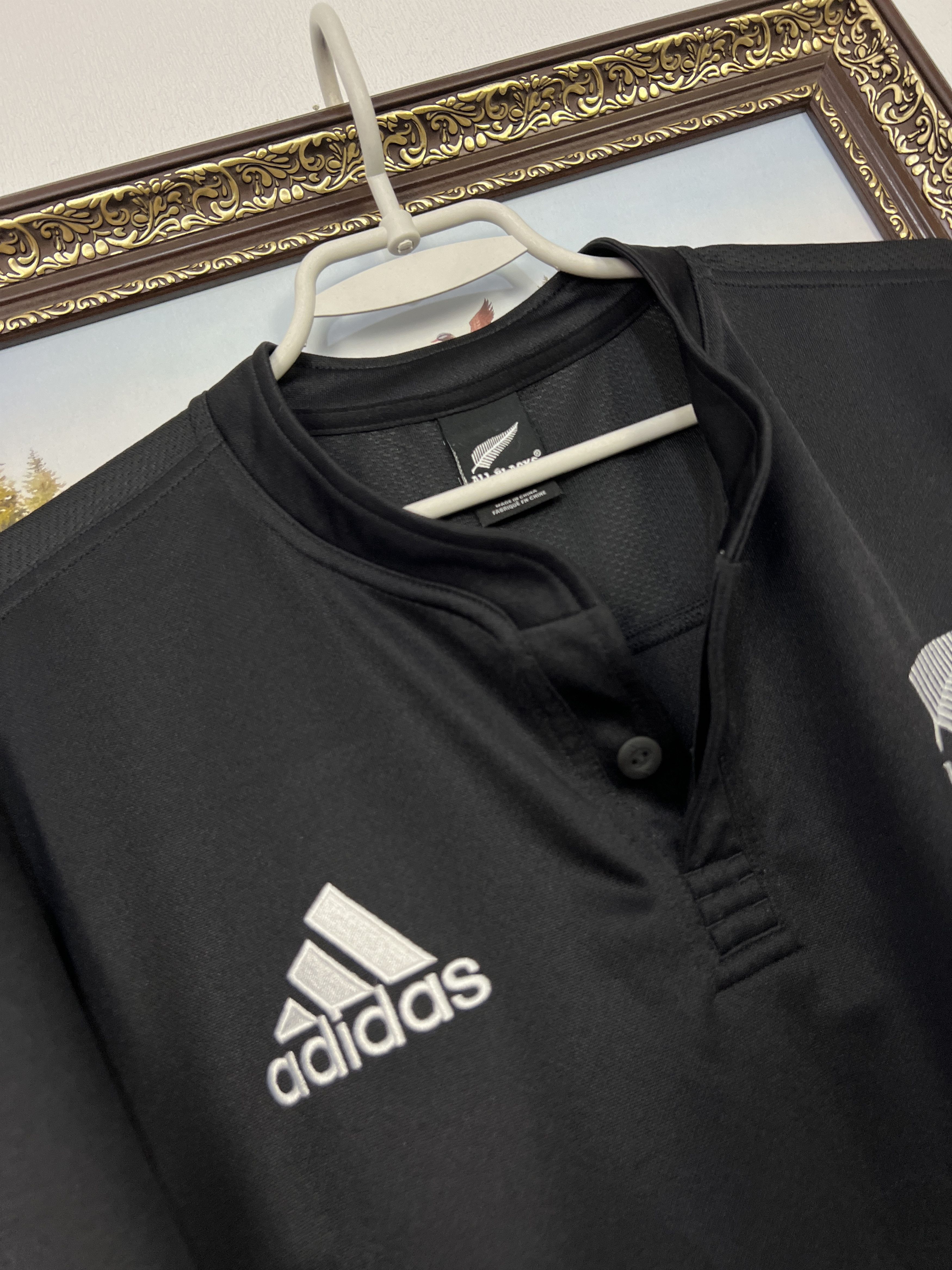 Adidas Vintage Adidas New Zealand All Blacks Rugby Jersey Mens Size US XL / EU 56 / 4 - 4 Thumbnail