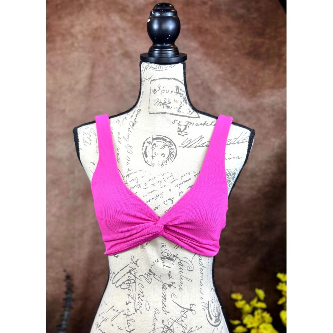 Other Knot Twist Andie Swim The Portofino Bikini Top Neon Pink XS Size XS / US 0-2 / IT 36-38 - 7 Thumbnail