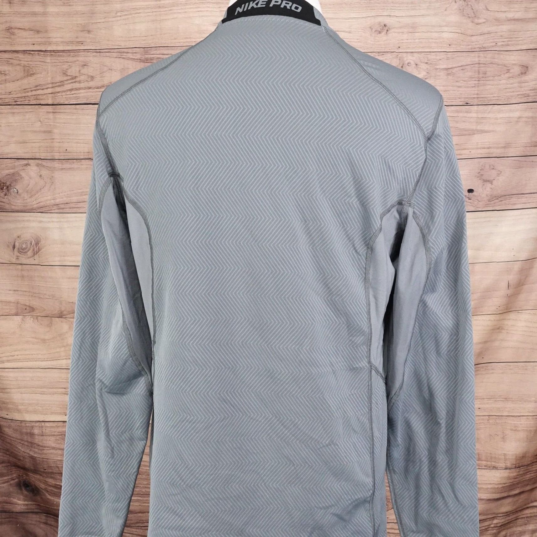 Nike Nike Pro Dri-FIT Shirt Mens Large Gray Long Sleeve Fitted Athletic Training Top Size US L / EU 52-54 / 3 - 5 Thumbnail