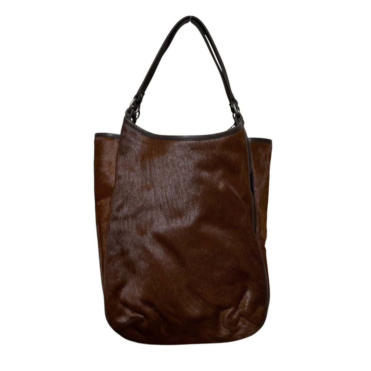 Yohji Yamamoto 761 Yohji Yamamoto Y'SACCS bag brown calf hair leather Size ONE SIZE - 2 Thumbnail