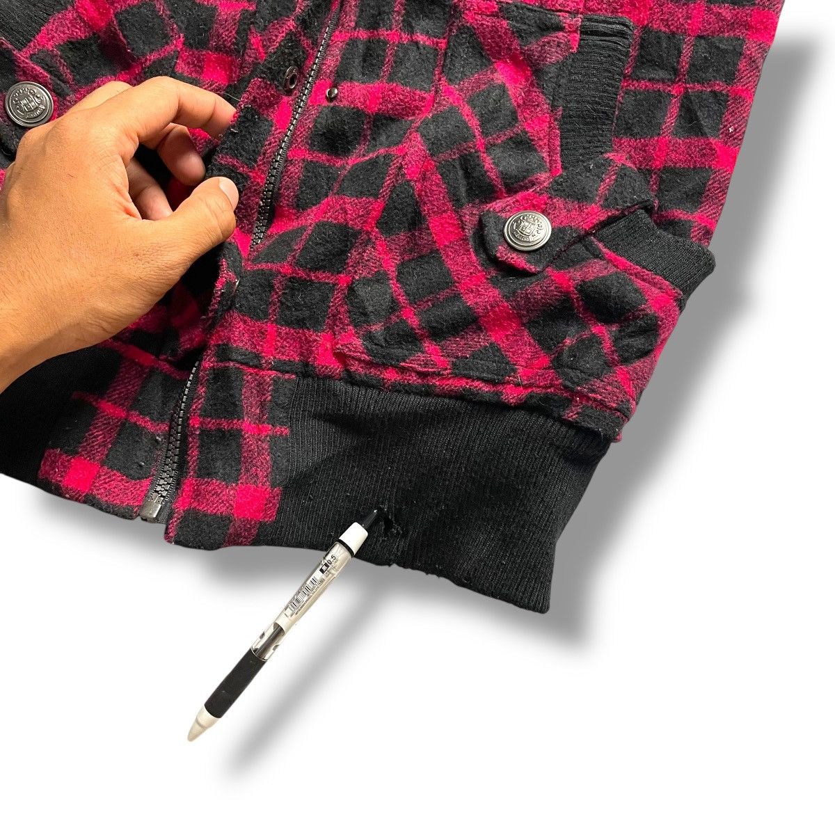 20471120 SKY BOMBER TARTAN PUNK SEDITIONARIES WOOL FULL ZIP JACKET Size US L / EU 52-54 / 3 - 17 Thumbnail