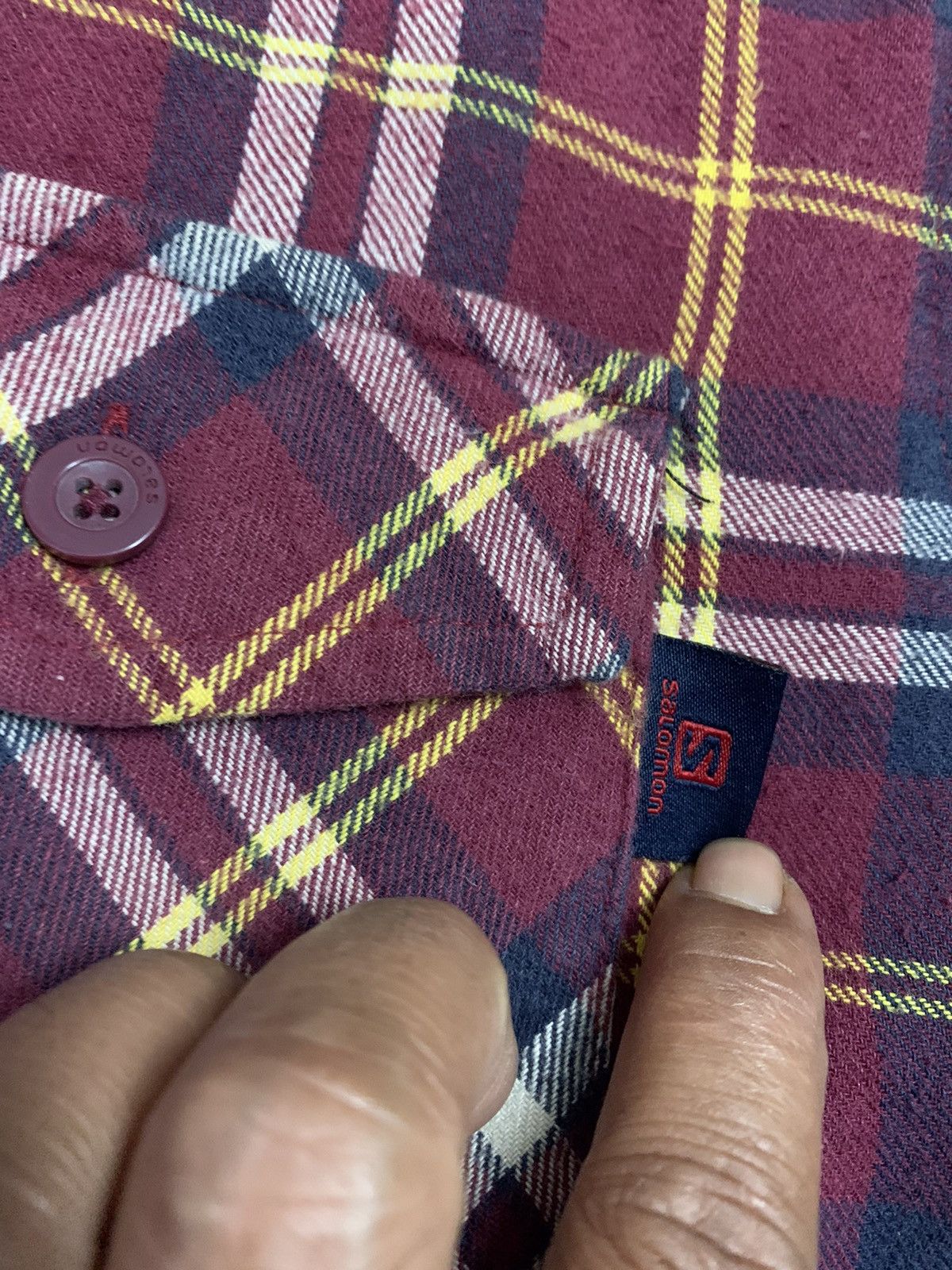 Salomon Outdoor Brand Vintage Salomon Flanell Shirt Size US L / EU 52-54 / 3 - 3 Thumbnail