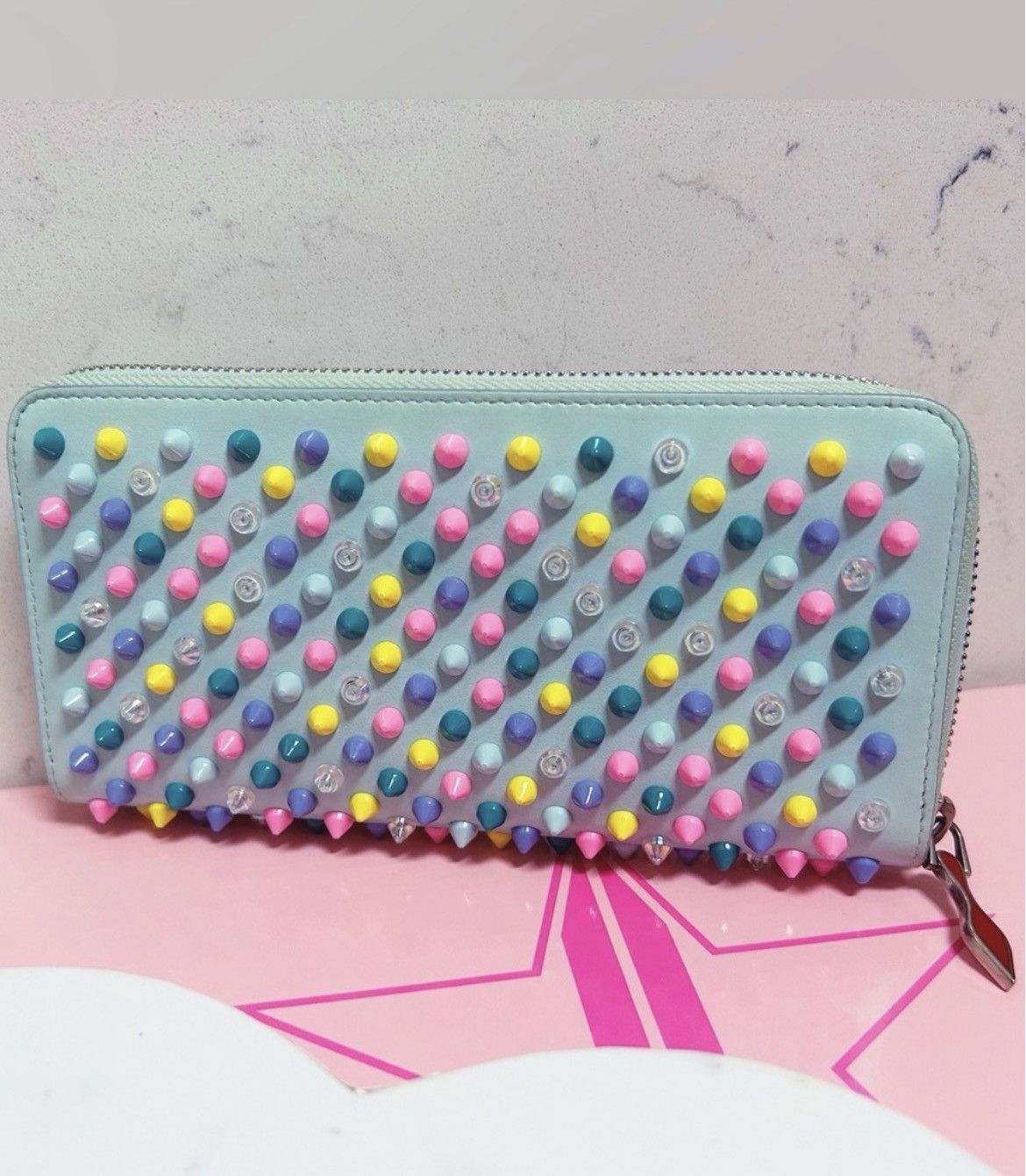 Christian Louboutin Authentic Christian Louboutin Panettone Spiked Pastel Wallet Size ONE SIZE - 11 Thumbnail