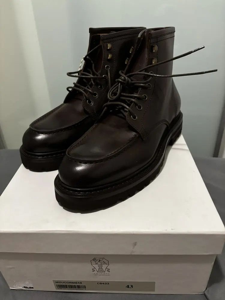 Brunello Cucinelli Brown leather boots 43 Size US 10 / EU 43 - 1 Thumbnail