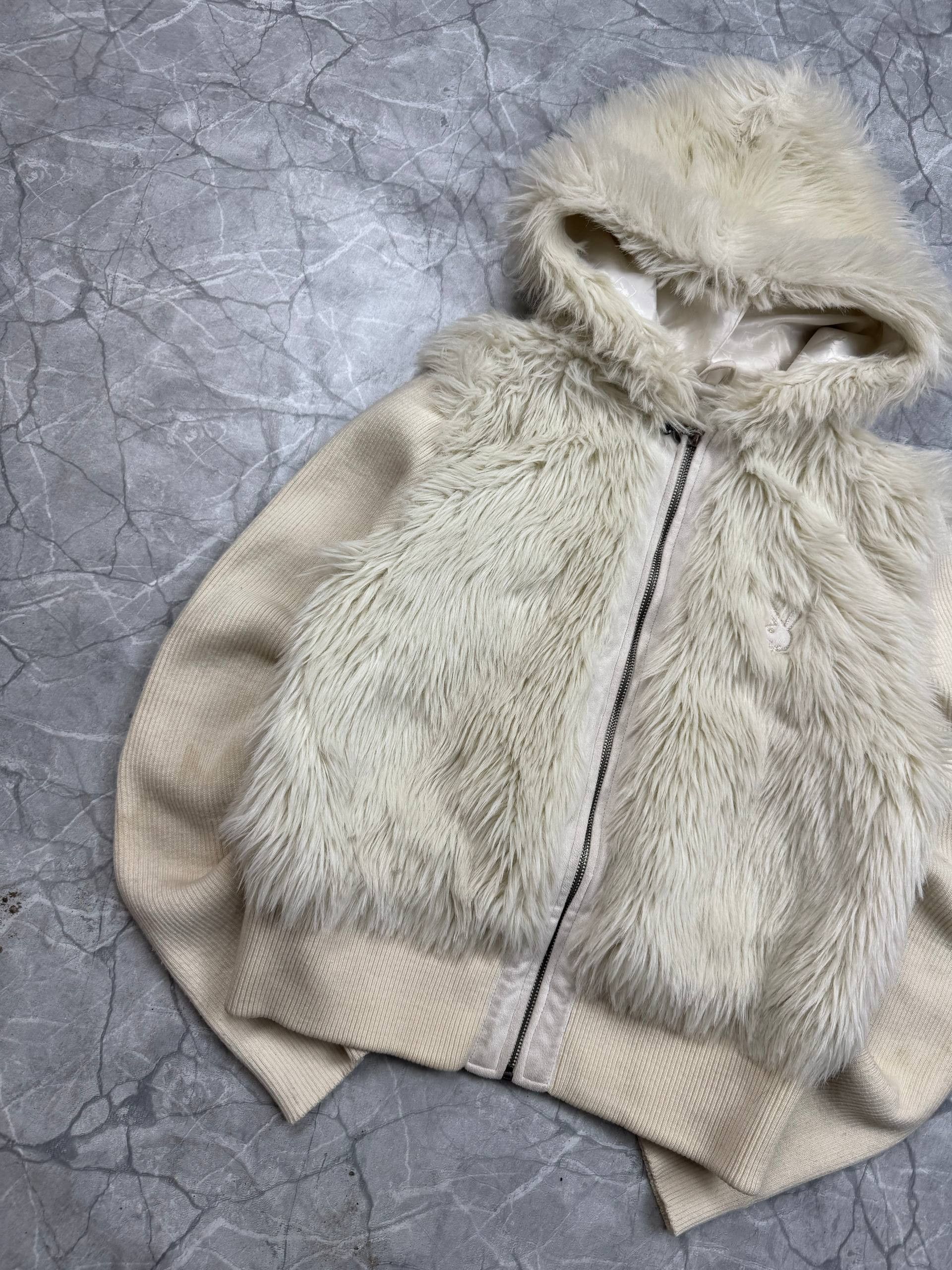 Playboy Playboy Faux Fur Fuzzy Mohair Jacket Size S / US 4 / IT 40 - 2 Thumbnail