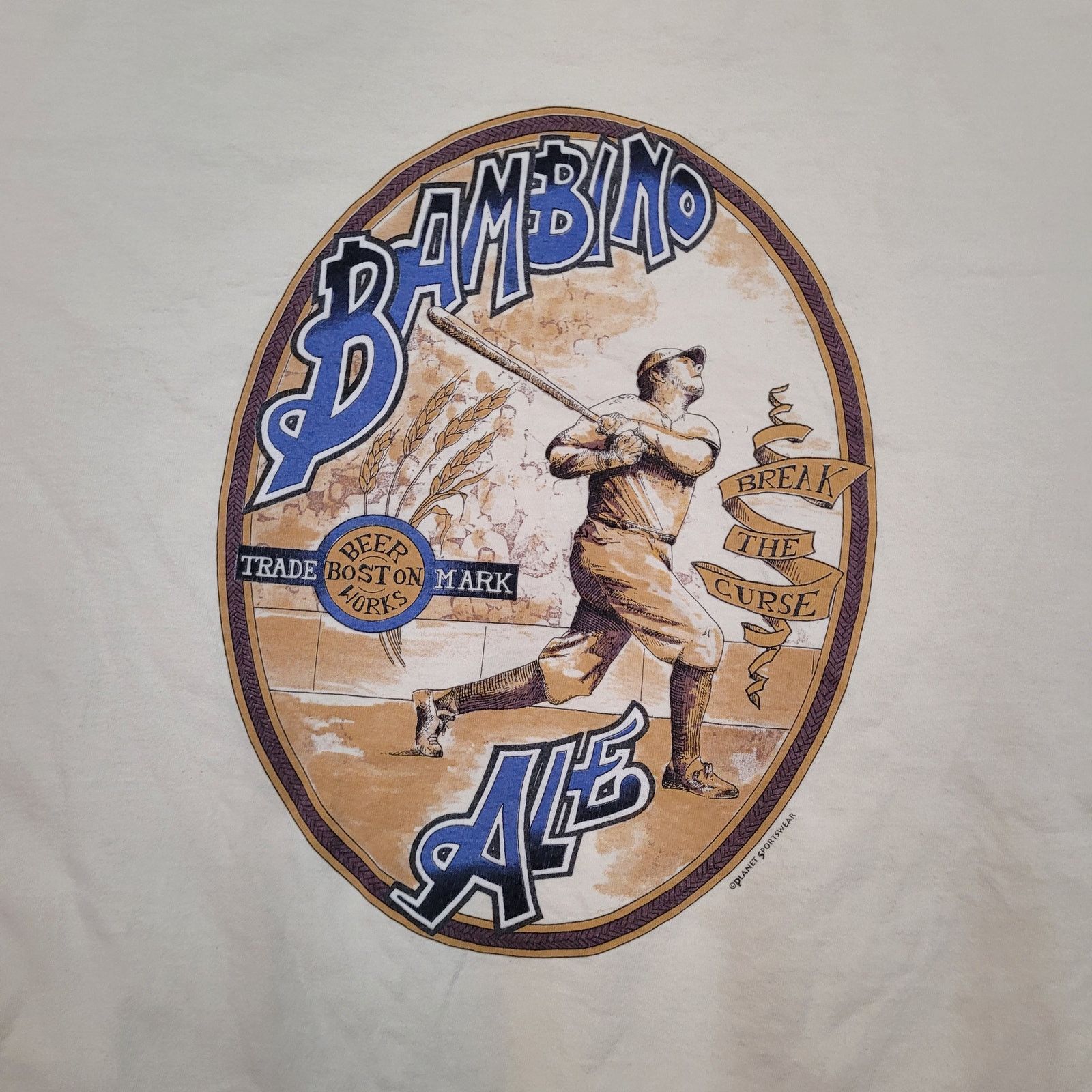 Vintage VTG 90s Babe Ruth "Bambino Ale" T-Shirt Large Single Stitch Size US L / EU 52-54 / 3 - 2 Thumbnail