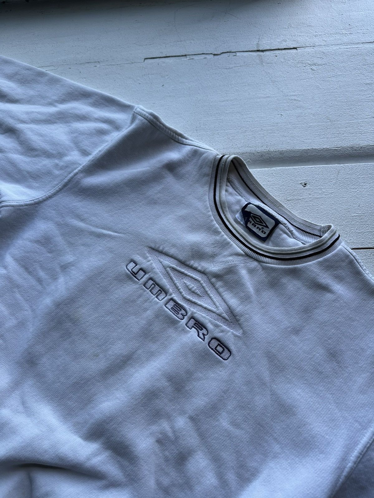 Umbro × Vintage 🚨90s UMBRO Big Logo WHITE Oversized Sweatshirt y2k rare Size US M / EU 48-50 / 2 - 3 Thumbnail