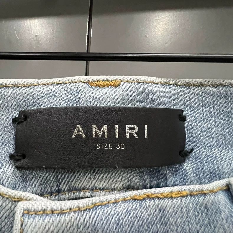 Amiri Amiri Distressed effect side-striped denim pants Size US 30 / EU 46 - 3 Thumbnail