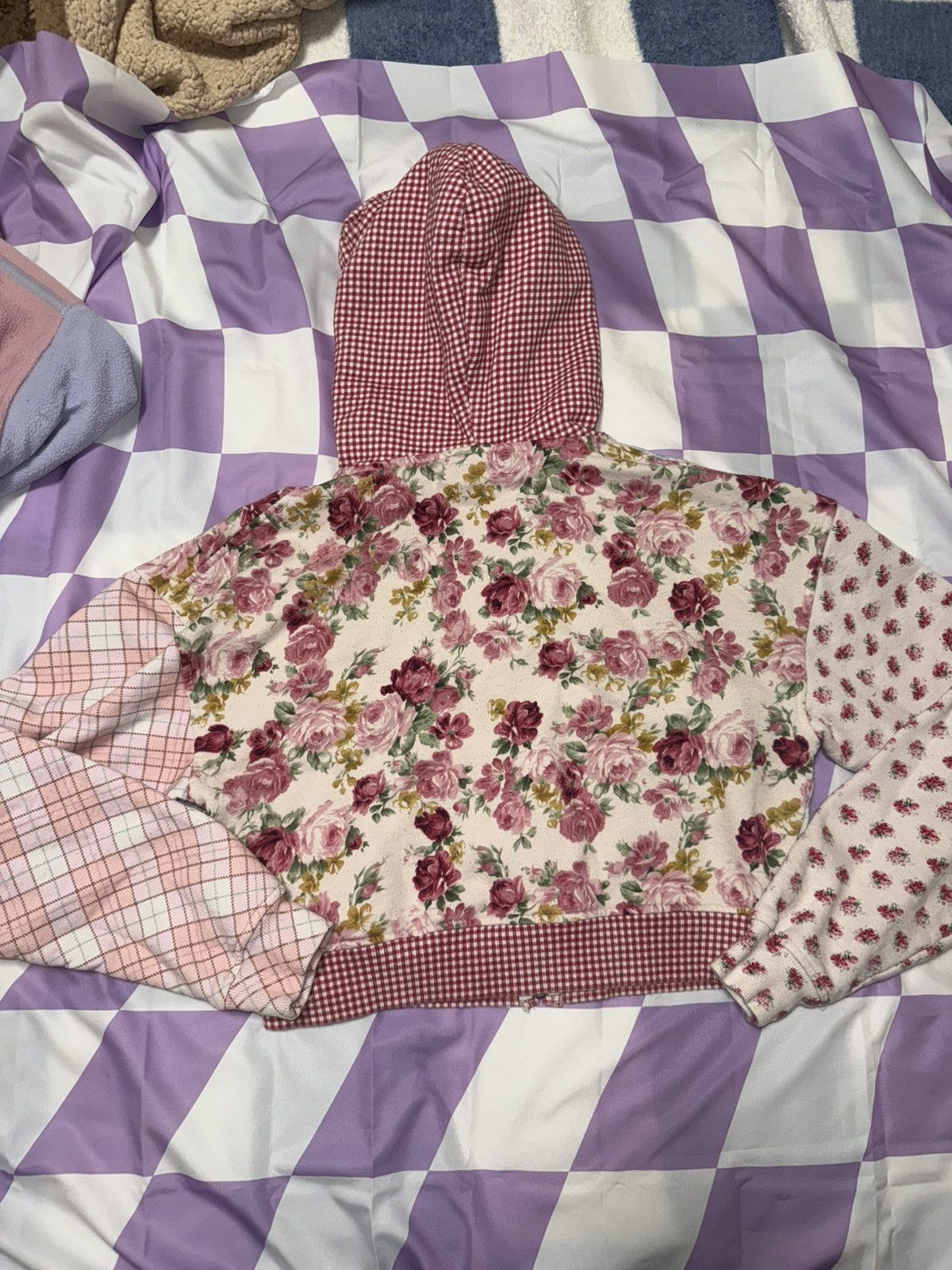 Teddy Fresh Adorable pink patch work cropped zip up Size XS / US 0-2 / IT 36-38 - 5 Thumbnail